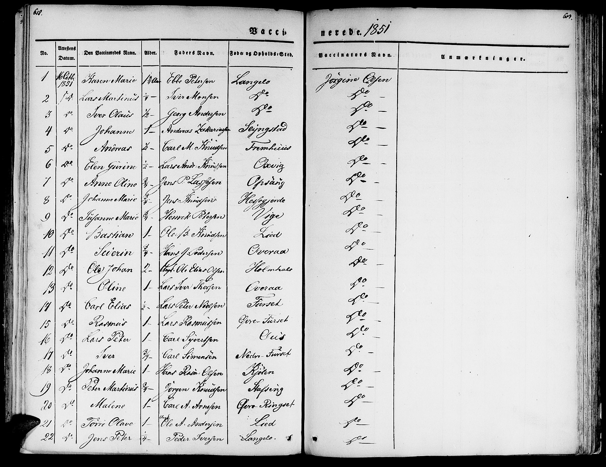 Ministerialprotokoller, klokkerbøker og fødselsregistre - Møre og Romsdal, AV/SAT-A-1454/520/L0274: Ministerialbok nr. 520A04, 1827-1864, s. 612-613