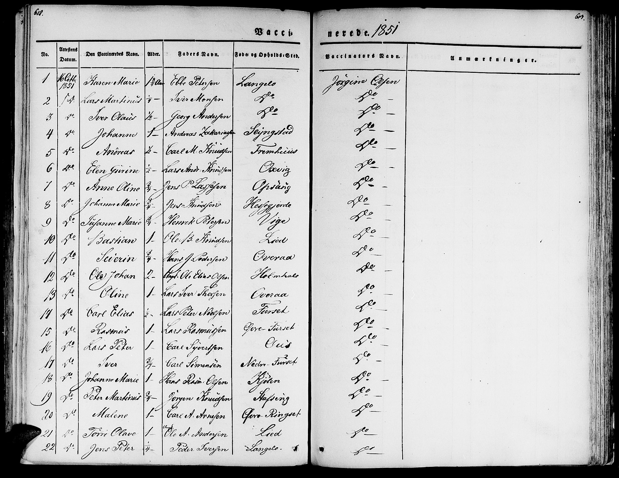 Ministerialprotokoller, klokkerbøker og fødselsregistre - Møre og Romsdal, SAT/A-1454/520/L0274: Ministerialbok nr. 520A04, 1827-1864, s. 612-613