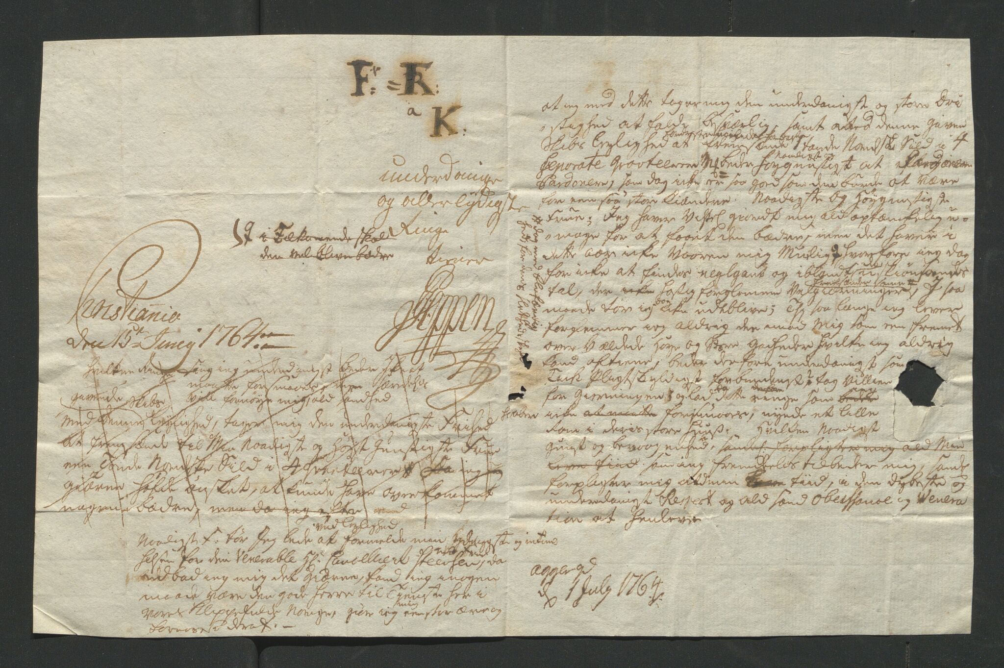 Åker i Vang, Hedmark, og familien Todderud, AV/SAH-ARK-010/J/Jc/L0003: Korrespondanse, 1763-1795, s. 15