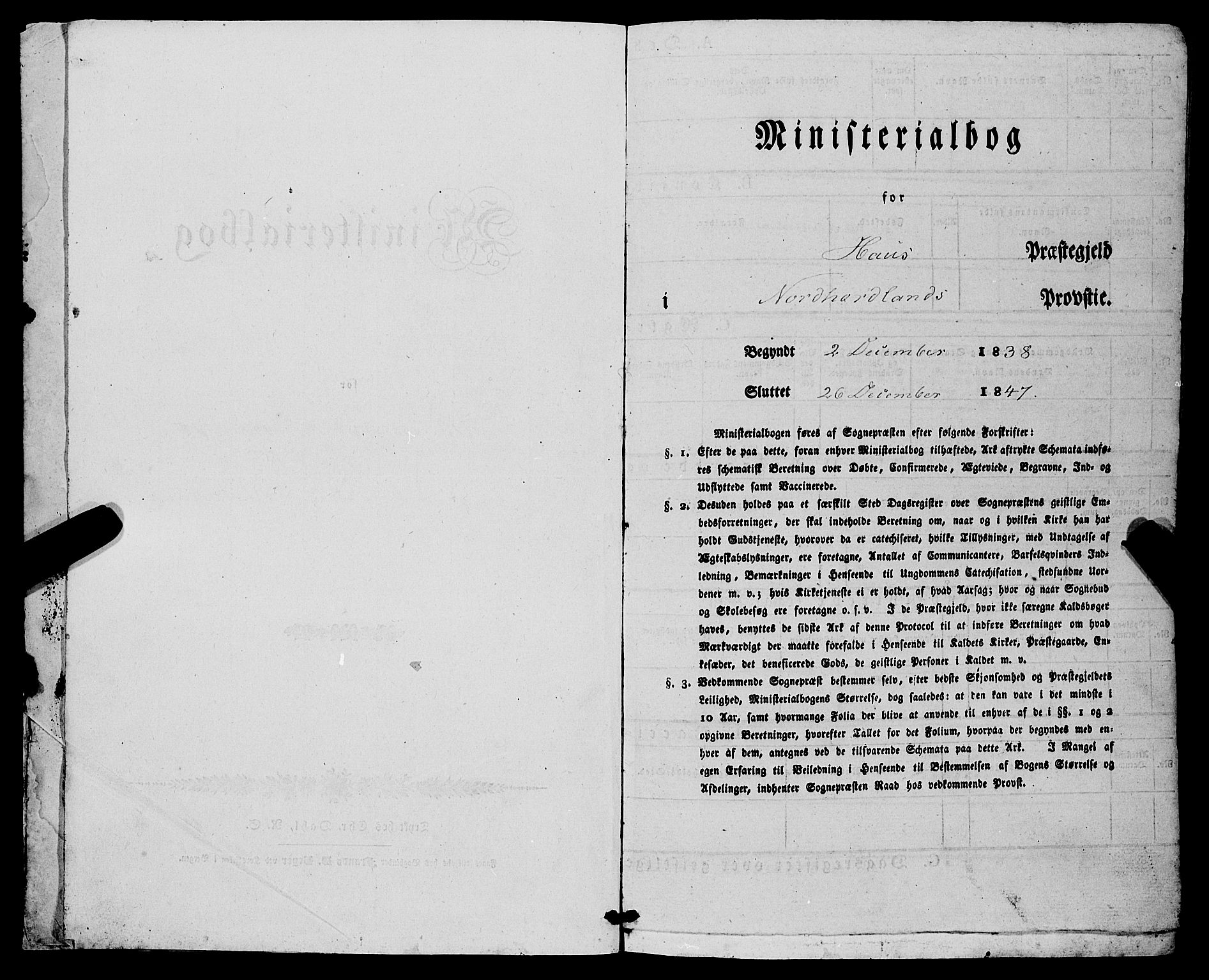 Haus sokneprestembete, SAB/A-75601/H/Haa: Ministerialbok nr. A 15, 1838-1847