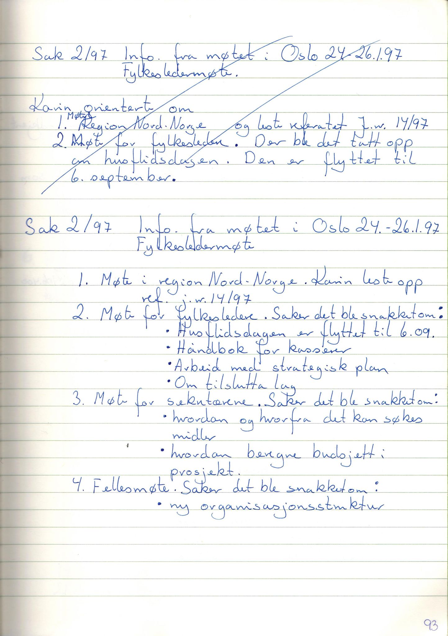 Finnmark Husflidslag, FMFB/A-1134/A/L0004: Møtebok, 1995-2000, s. 97