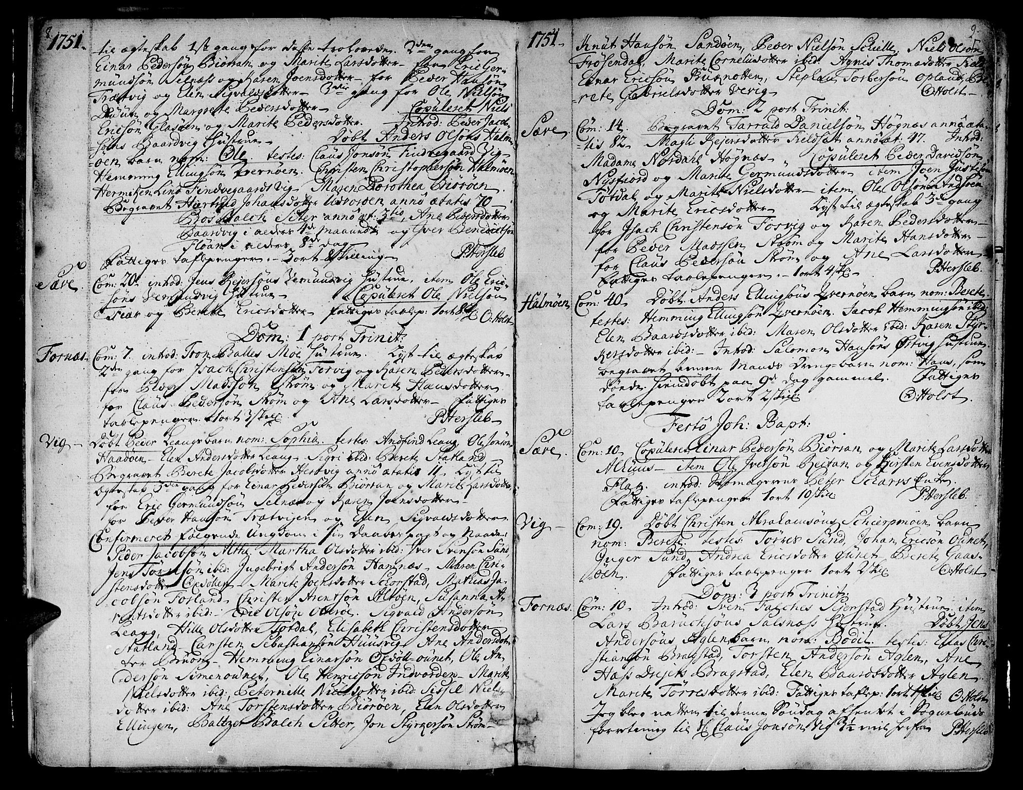 Ministerialprotokoller, klokkerbøker og fødselsregistre - Nord-Trøndelag, AV/SAT-A-1458/773/L0607: Ministerialbok nr. 773A01, 1751-1783, s. 8-9