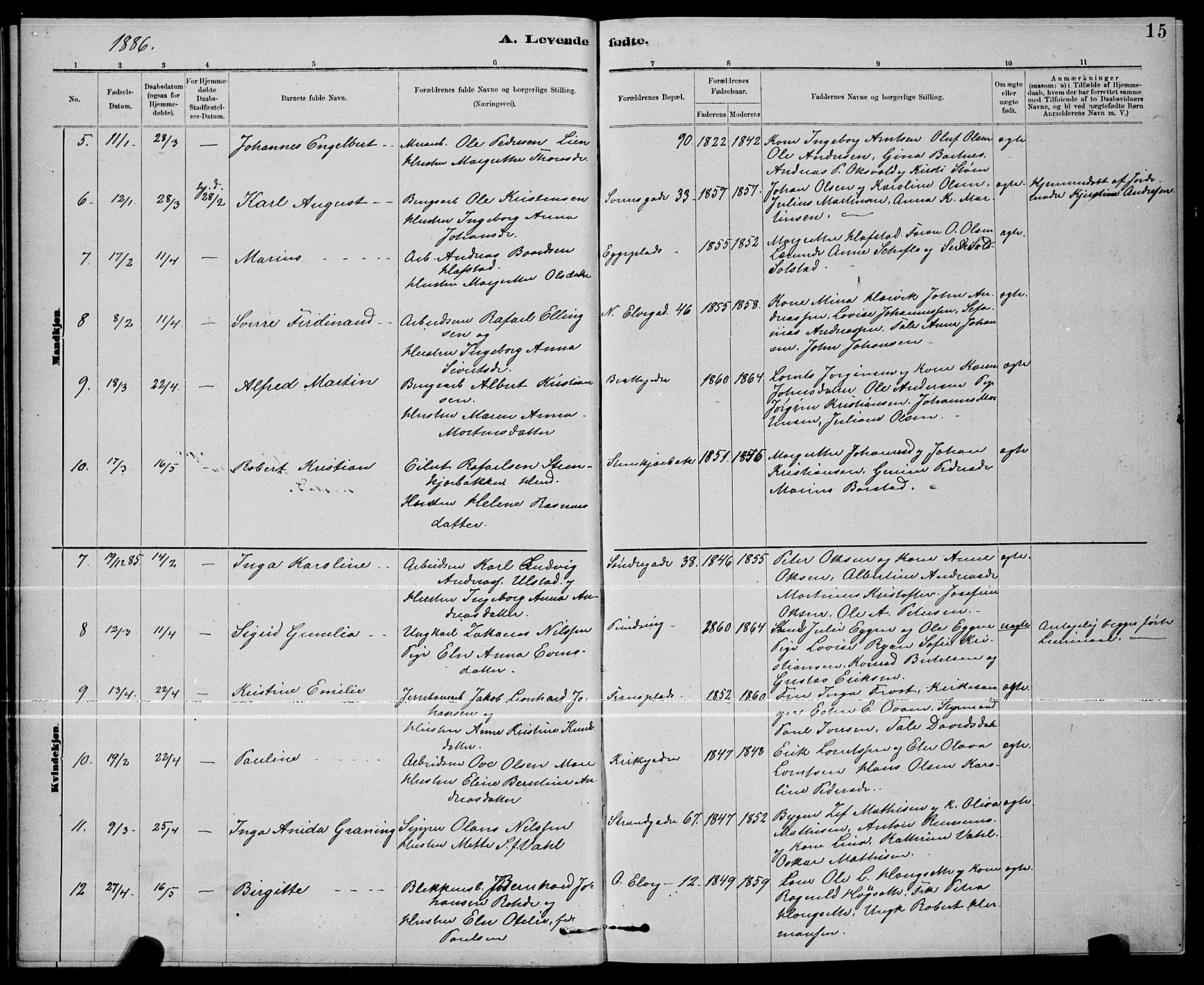 Ministerialprotokoller, klokkerbøker og fødselsregistre - Nord-Trøndelag, AV/SAT-A-1458/739/L0374: Klokkerbok nr. 739C02, 1883-1898, s. 15
