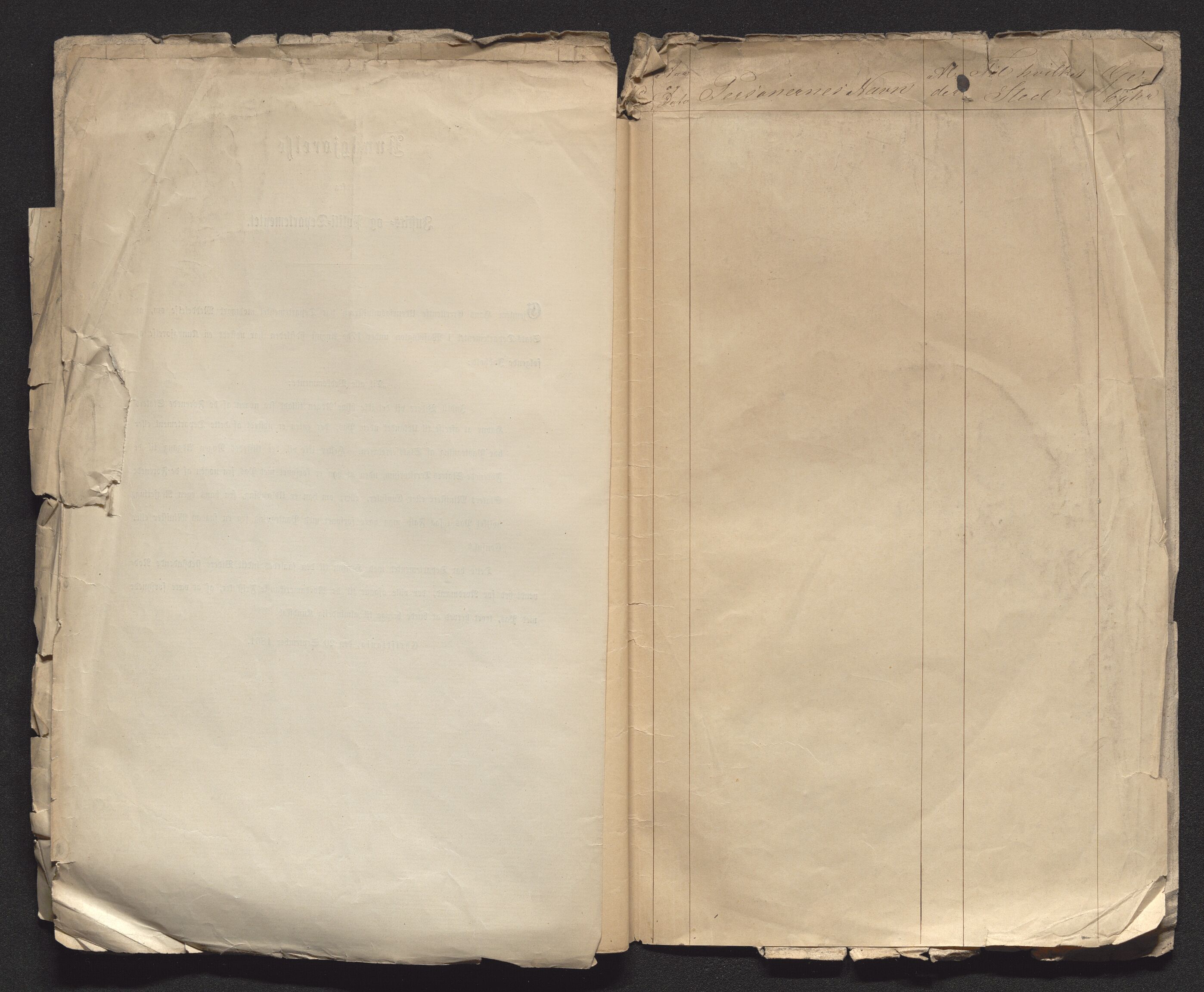 Hallingdal fogderi, AV/SAKO-A-730/J/Ja/L0001/0001: Passjournal og dokumenter vedrørende skyss / Passjournal, 1856-1865