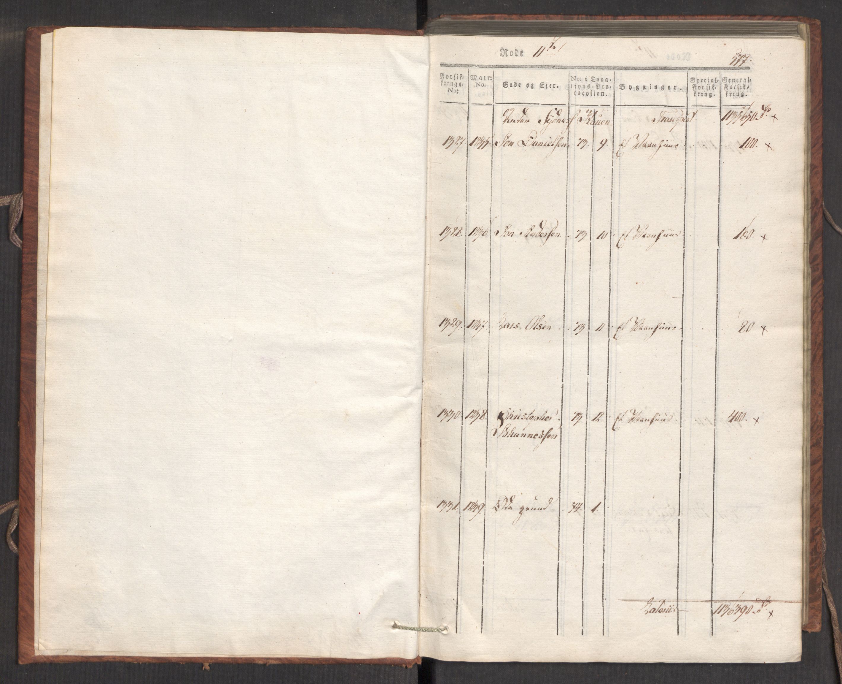 Kommersekollegiet, Brannforsikringskontoret 1767-1814, AV/RA-EA-5458/F/Fa/L0007/0002: Bergen / Branntakstprotokoll, 1807-1817, s. 577