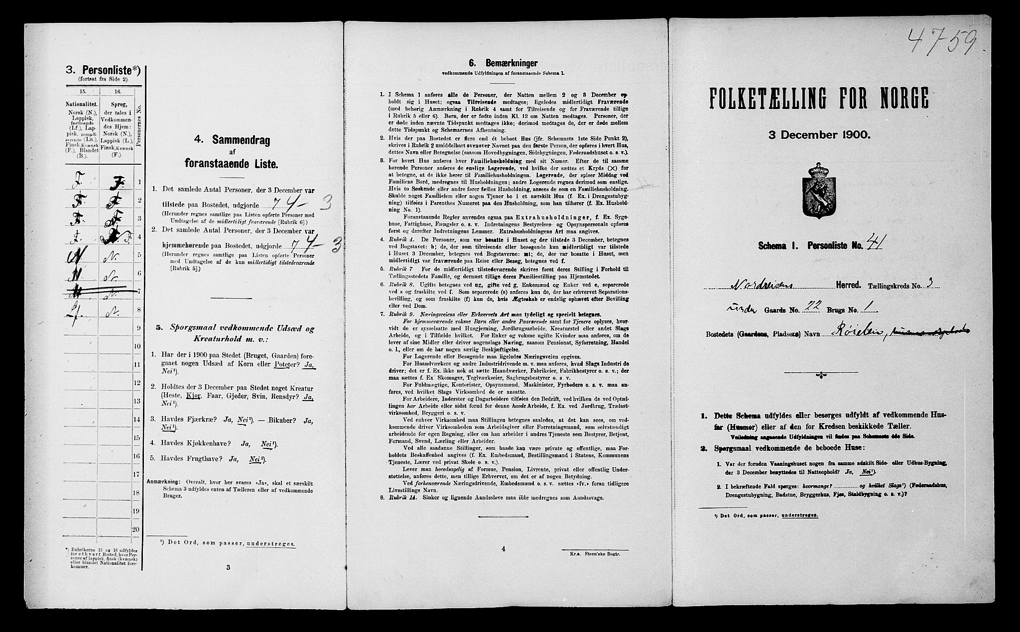 SATØ, Folketelling 1900 for 1942 Nordreisa herred, 1900, s. 441