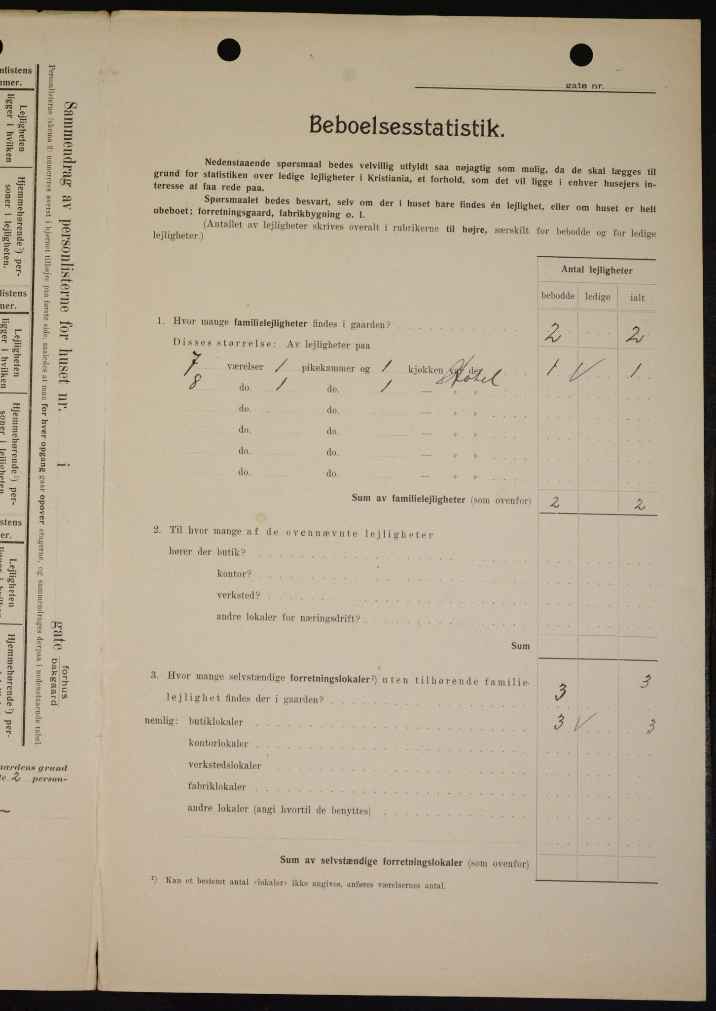 OBA, Kommunal folketelling 1.2.1909 for Kristiania kjøpstad, 1909, s. 44414