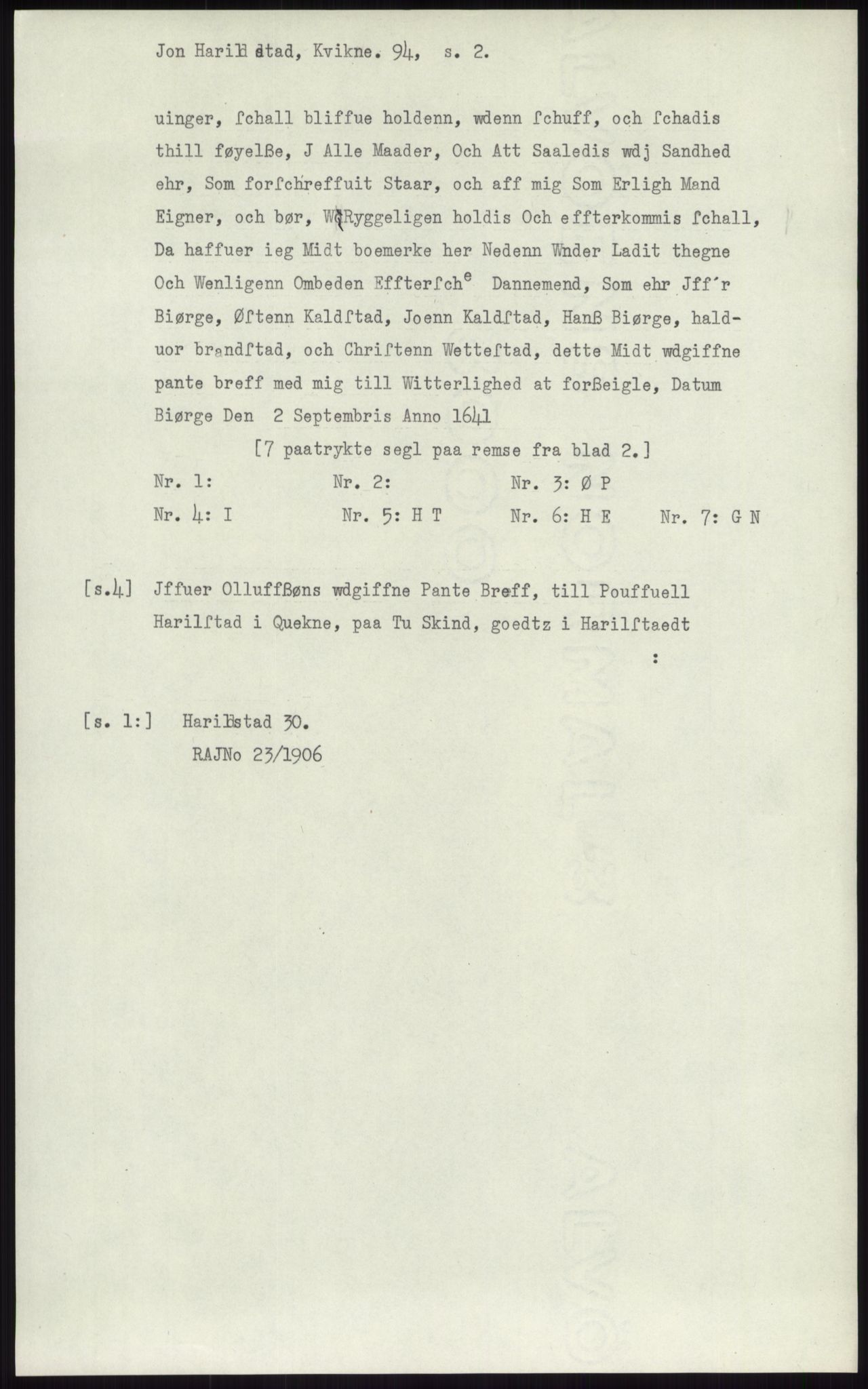 Samlinger til kildeutgivelse, Diplomavskriftsamlingen, AV/RA-EA-4053/H/Ha, s. 2827