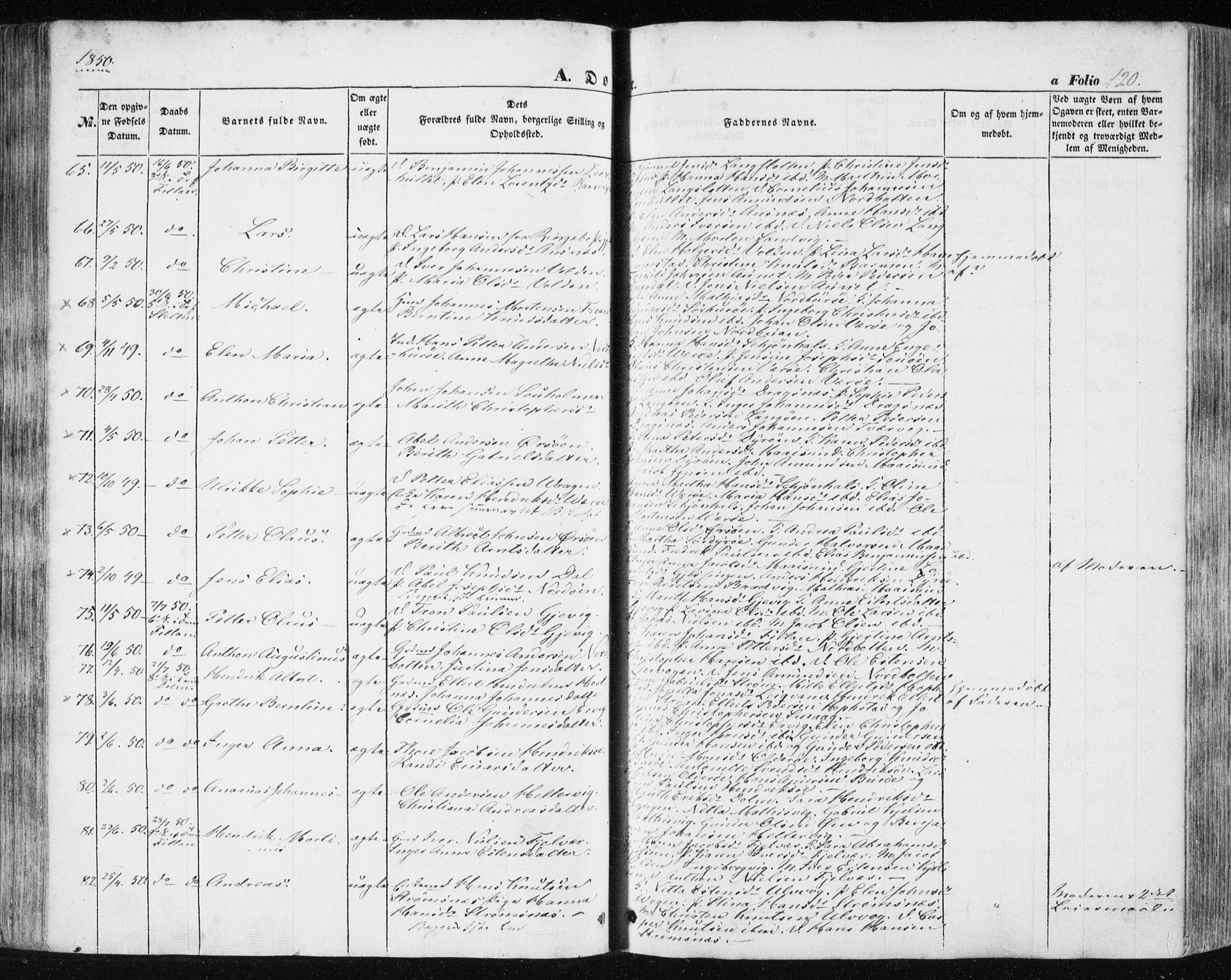 Ministerialprotokoller, klokkerbøker og fødselsregistre - Sør-Trøndelag, SAT/A-1456/634/L0529: Ministerialbok nr. 634A05, 1843-1851, s. 120