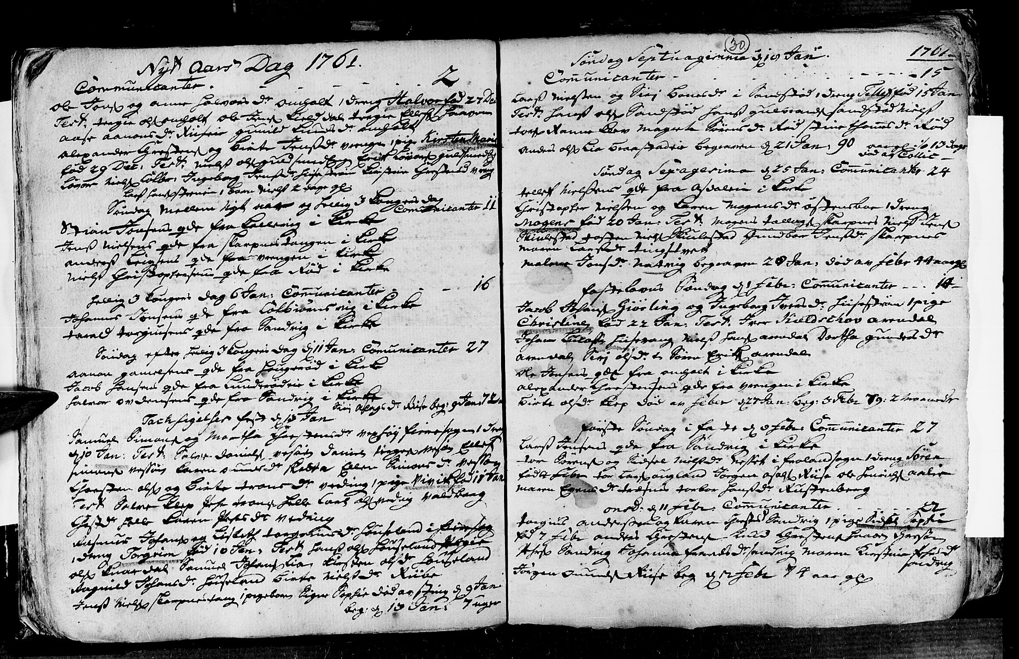 Øyestad sokneprestkontor, AV/SAK-1111-0049/F/Fa/L0006: Ministerialbok nr. A 6, 1758-1776, s. 30