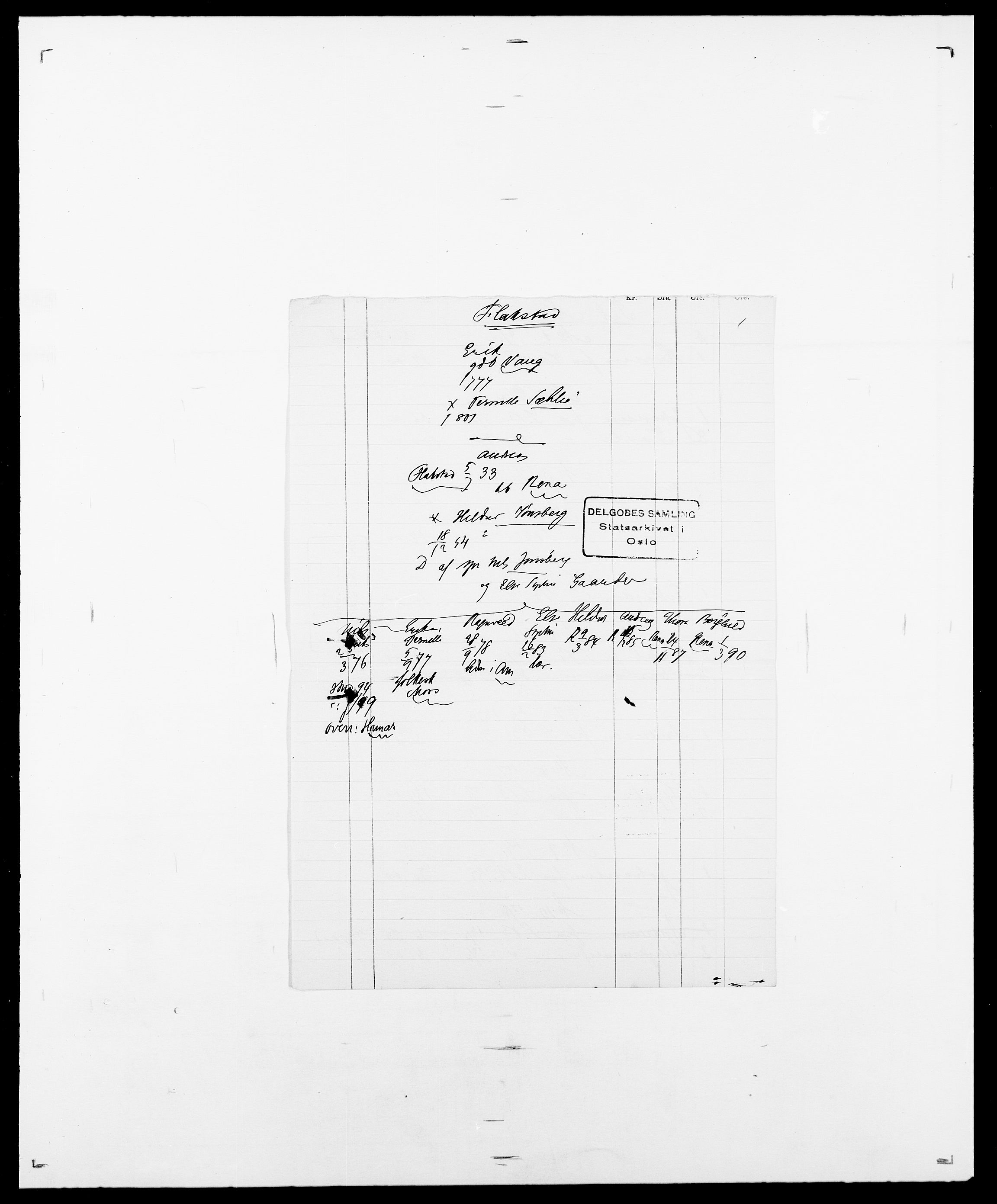 Delgobe, Charles Antoine - samling, SAO/PAO-0038/D/Da/L0011: Fahlander - Flood, Flod, s. 573