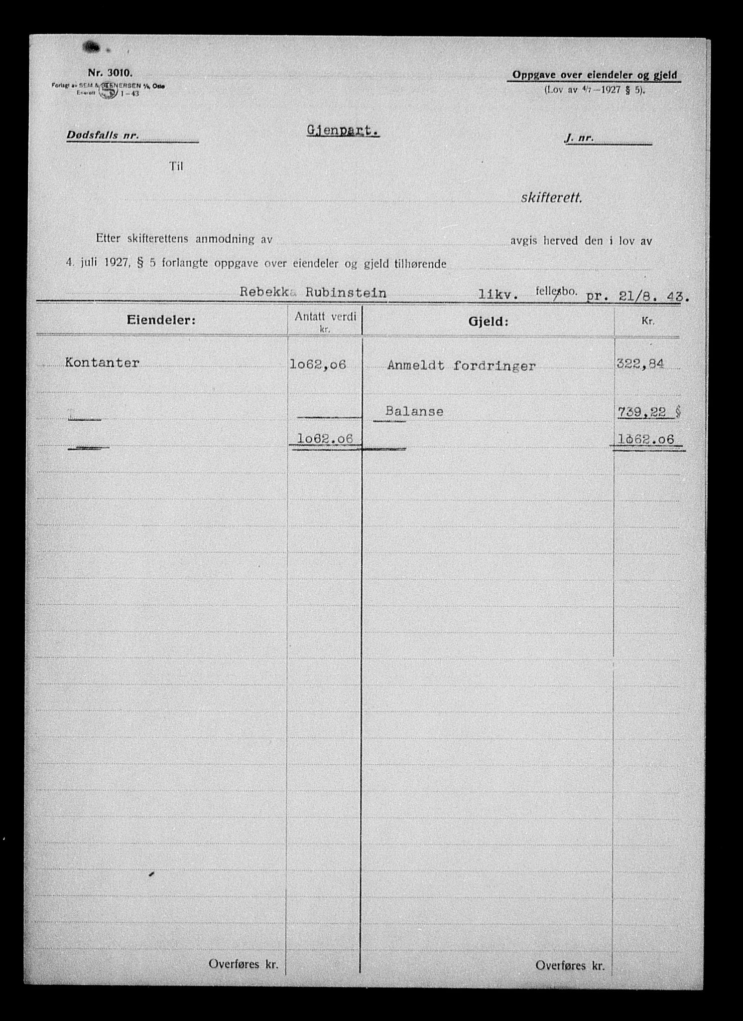 Justisdepartementet, Tilbakeføringskontoret for inndratte formuer, AV/RA-S-1564/H/Hc/Hcc/L0975: --, 1945-1947, s. 355