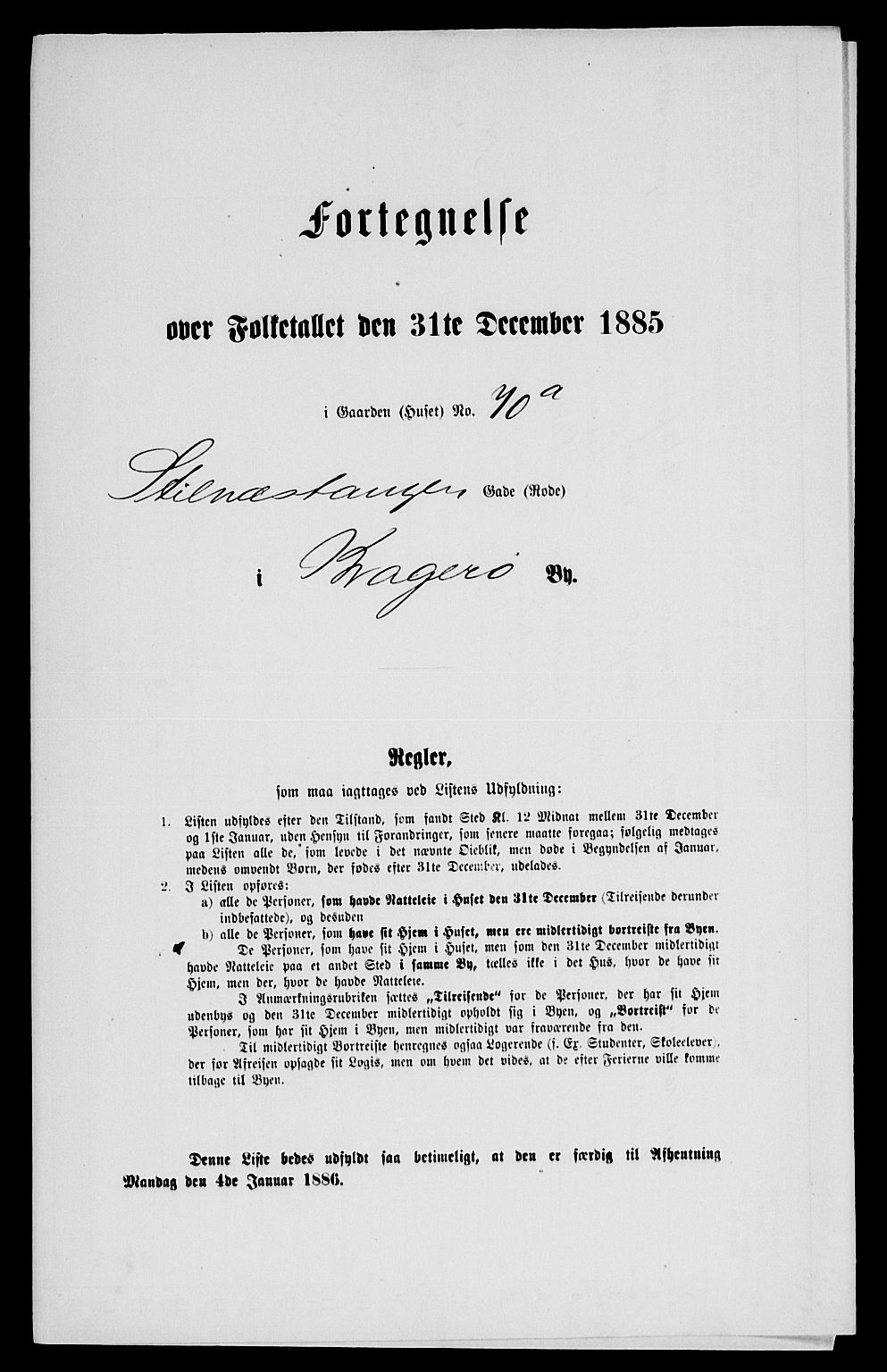 SAKO, Folketelling 1885 for 0801 Kragerø kjøpstad, 1885, s. 145