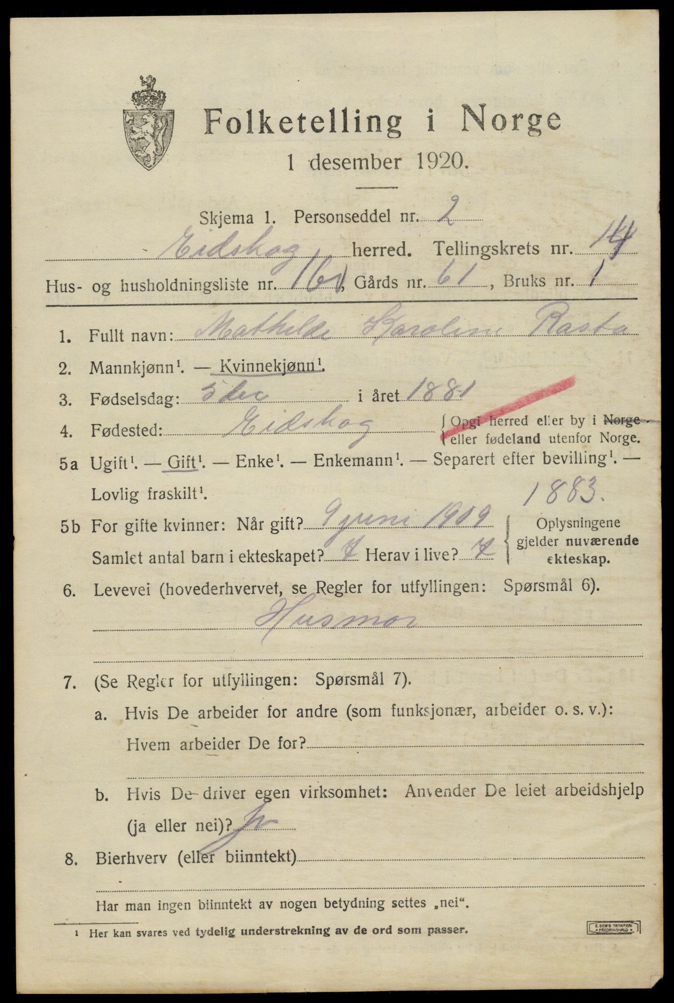 SAH, Folketelling 1920 for 0420 Eidskog herred, 1920, s. 14995