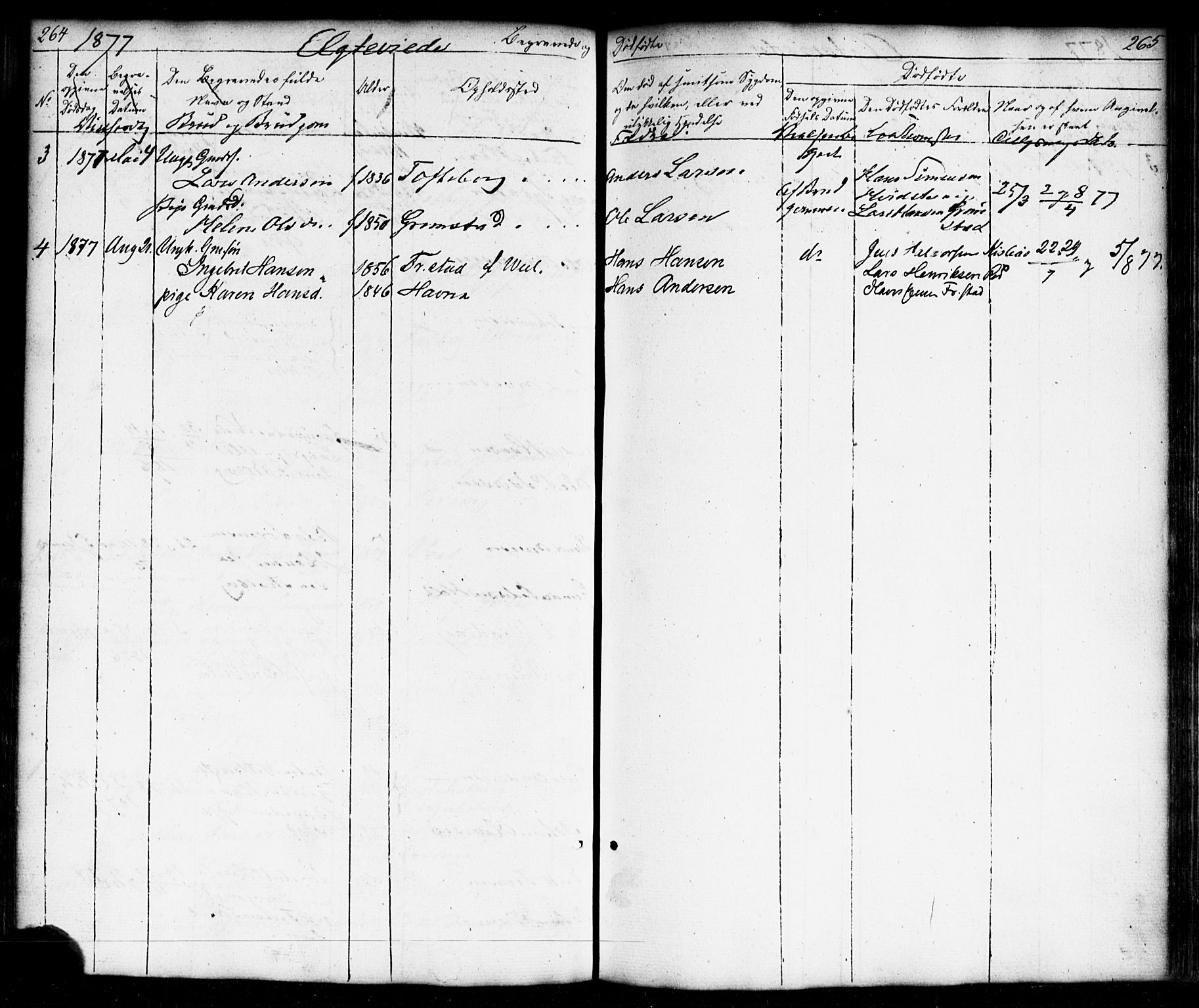 Borge prestekontor Kirkebøker, SAO/A-10903/F/Fb/L0002: Ministerialbok nr. II 2, 1853-1877, s. 264-265