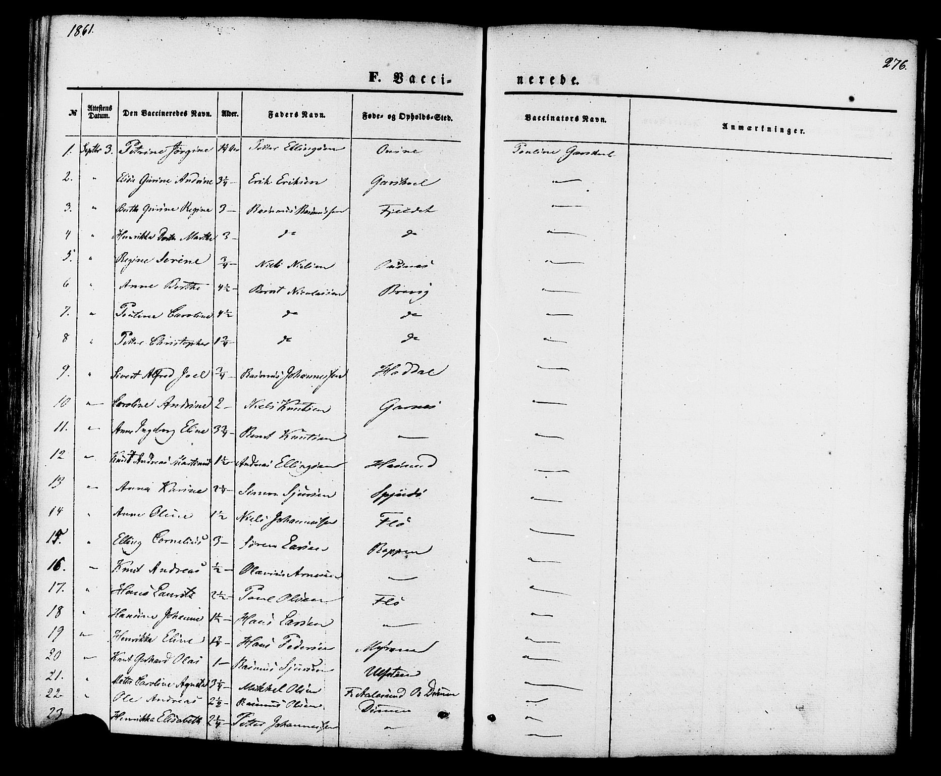 Ministerialprotokoller, klokkerbøker og fødselsregistre - Møre og Romsdal, AV/SAT-A-1454/509/L0105: Ministerialbok nr. 509A03, 1848-1882, s. 276