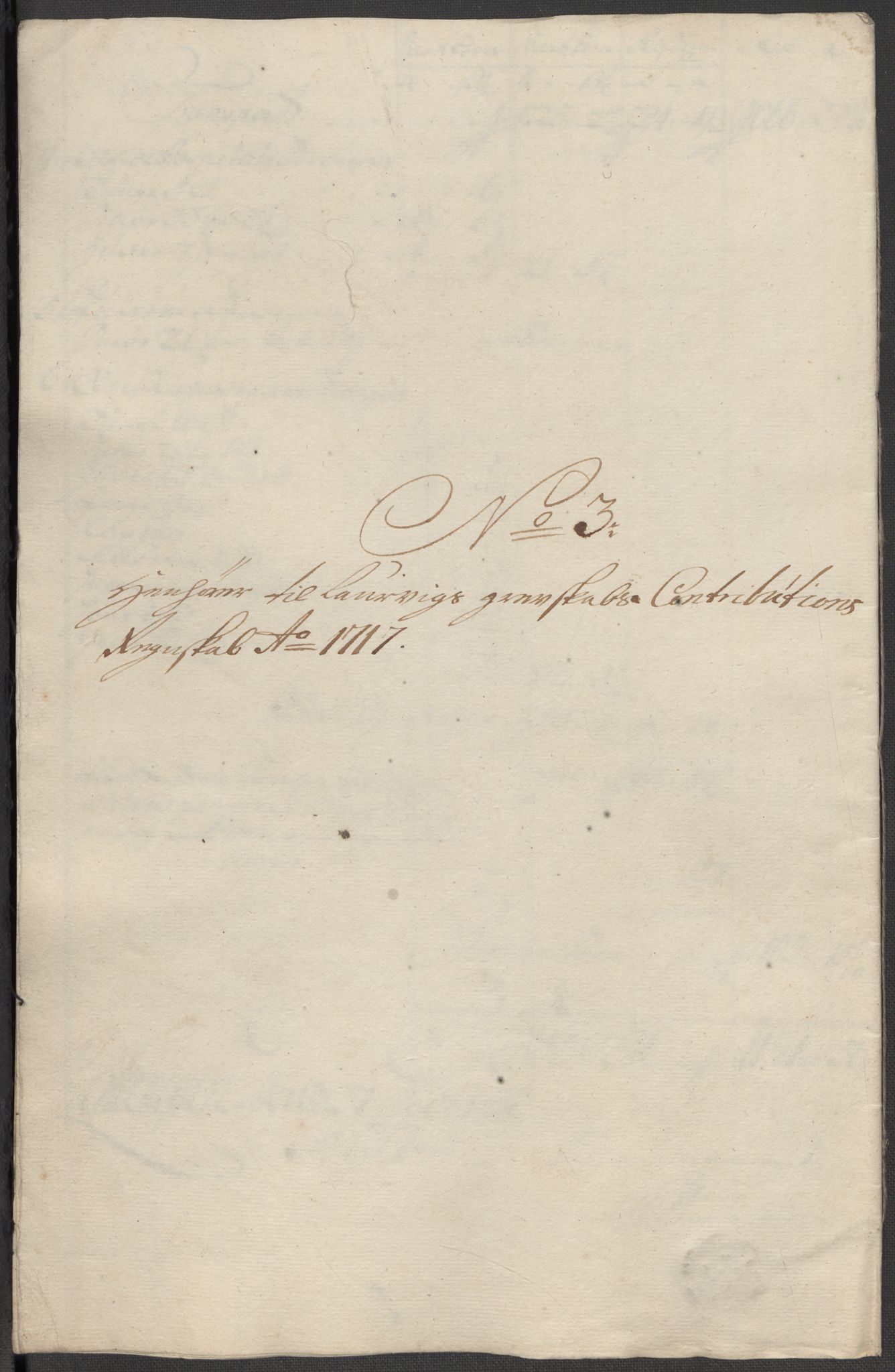 Rentekammeret inntil 1814, Reviderte regnskaper, Fogderegnskap, RA/EA-4092/R33/L1987: Fogderegnskap Larvik grevskap, 1716-1717, s. 485