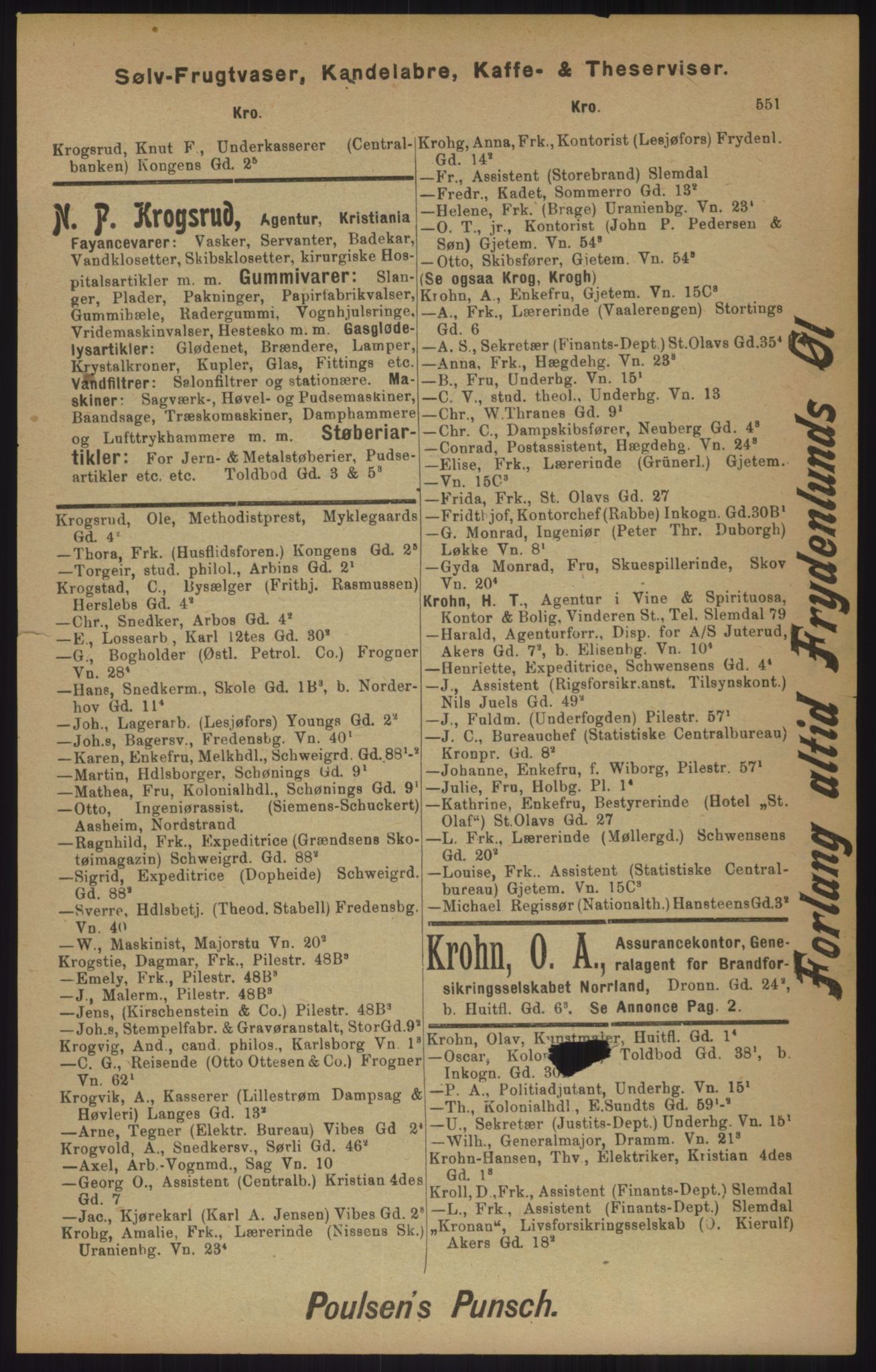 Kristiania/Oslo adressebok, PUBL/-, 1905, s. 551