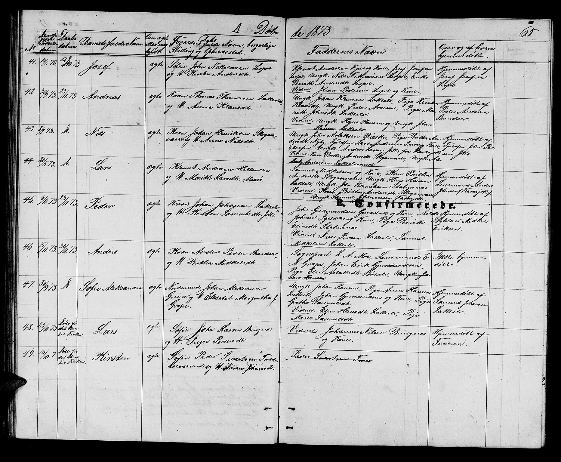 Kistrand/Porsanger sokneprestembete, AV/SATØ-S-1351/H/Hb/L0002.klokk: Klokkerbok nr. 2, 1862-1873, s. 65
