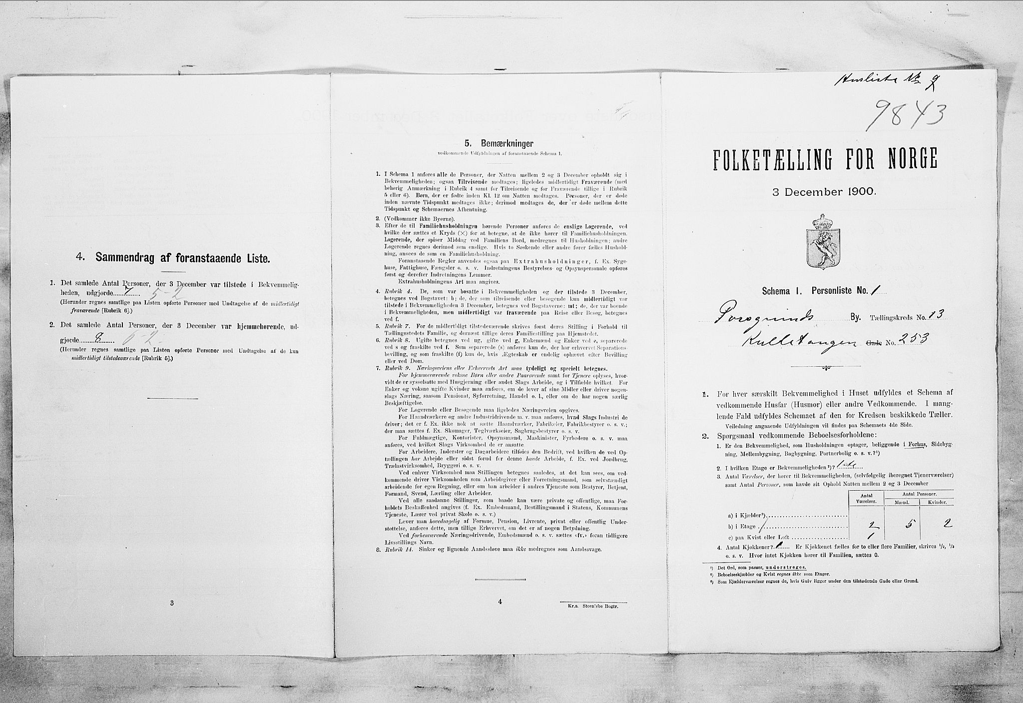 SAKO, Folketelling 1900 for 0805 Porsgrunn kjøpstad, 1900, s. 2384