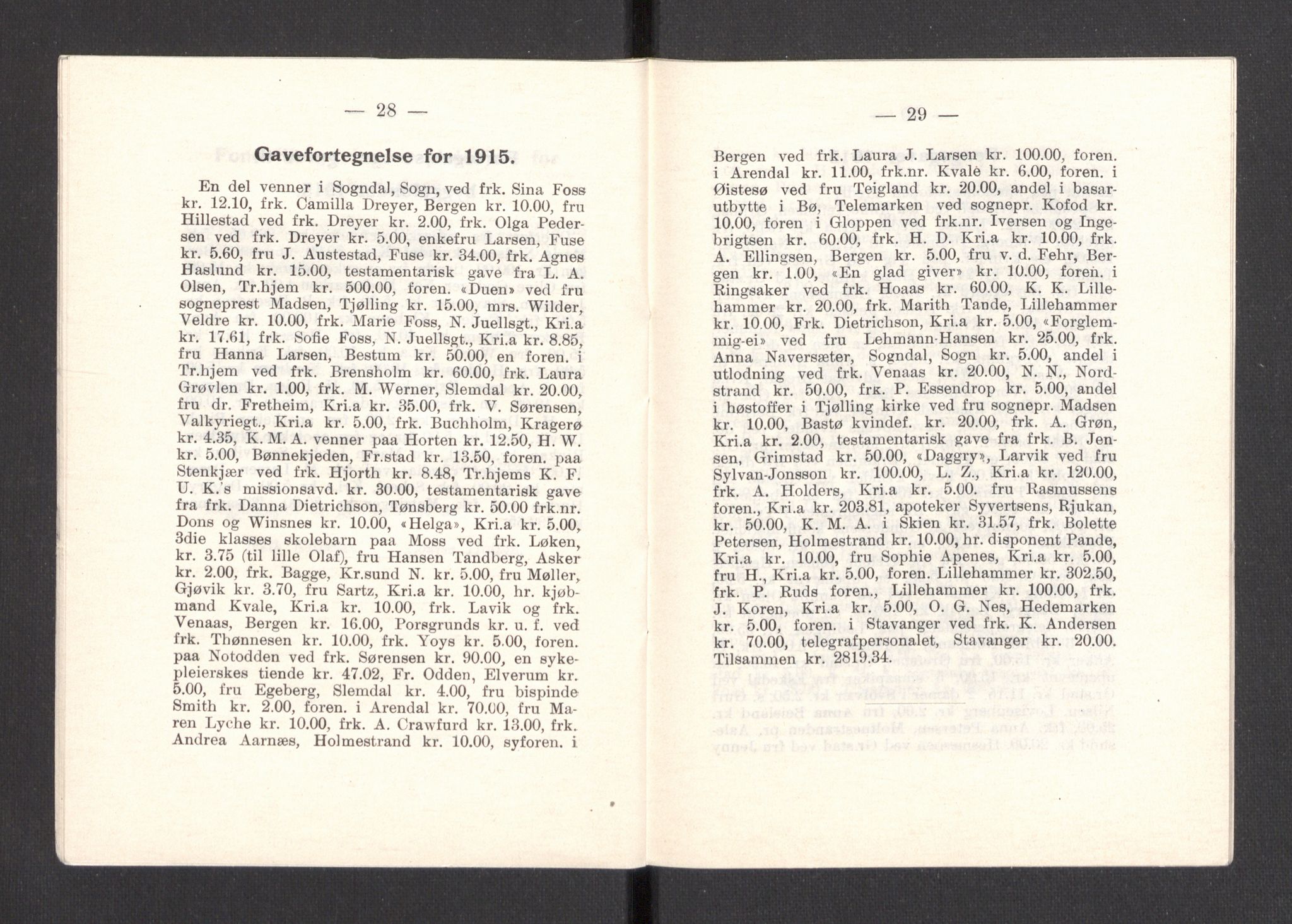 Kvinnelige Misjonsarbeidere, AV/RA-PA-0699/F/Fa/L0001/0007: -- / Årsmeldinger, trykte, 1906-1915