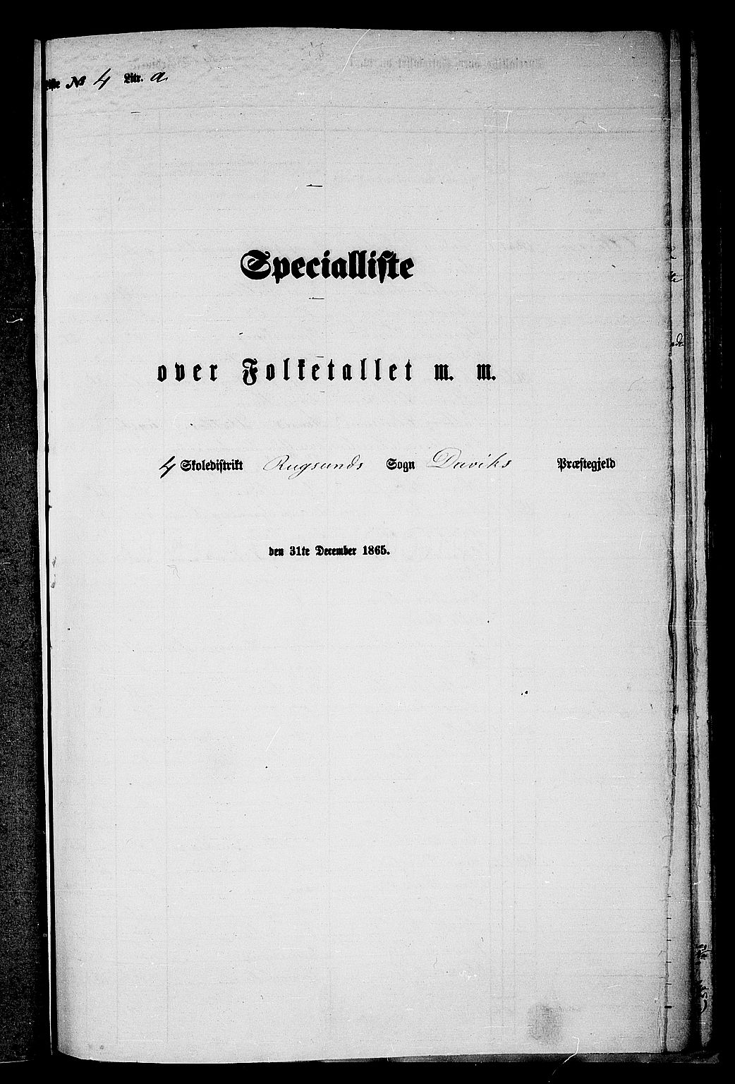 RA, Folketelling 1865 for 1442P Davik prestegjeld, 1865, s. 81