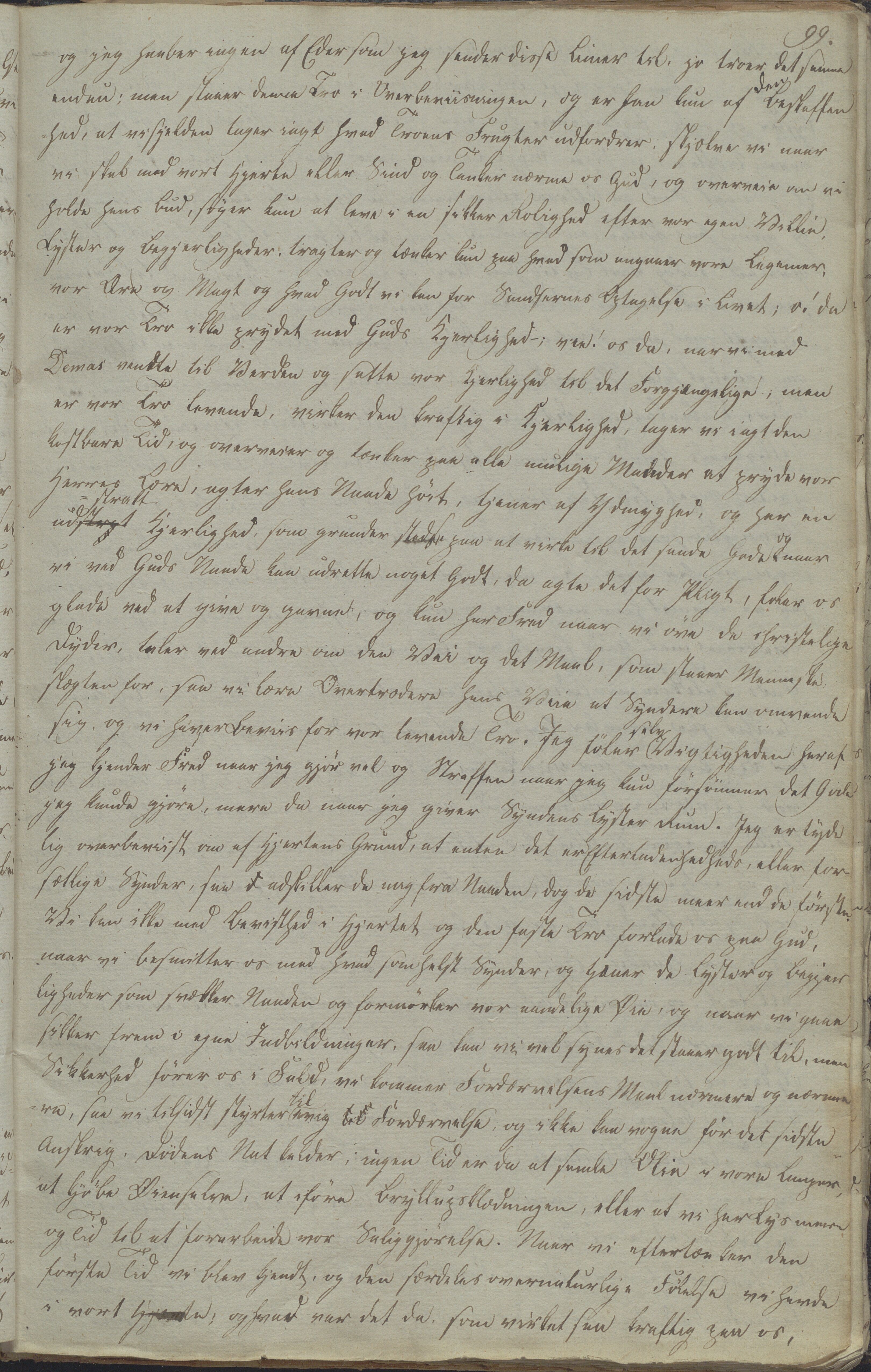 Heggtveitsamlingen, TMF/A-1007/H/L0052/0001: Innbundne brev Ms. S, med innlagt registratur / Innbundne brev Ms S. , 1801-1823, s. 99