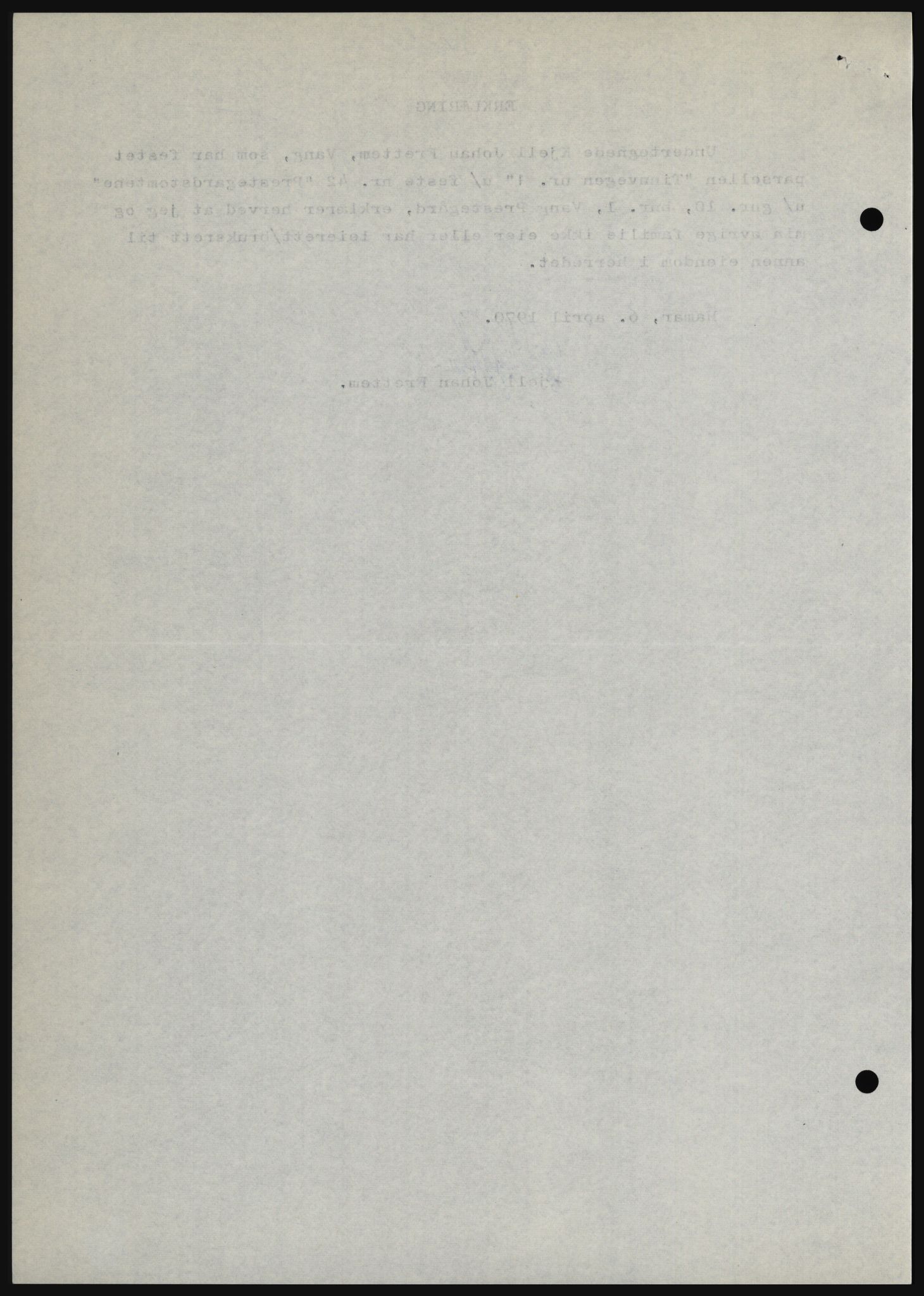 Nord-Hedmark sorenskriveri, SAH/TING-012/H/Hc/L0033: Pantebok nr. 33, 1970-1970, Dagboknr: 1833/1970