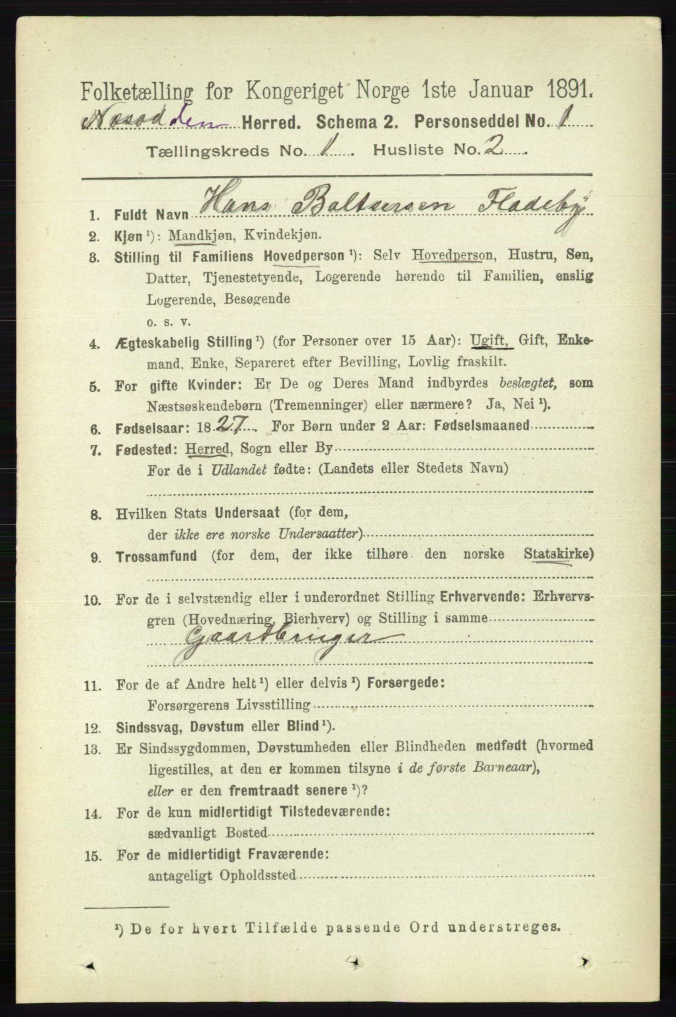 RA, Folketelling 1891 for 0216 Nesodden herred, 1891, s. 98