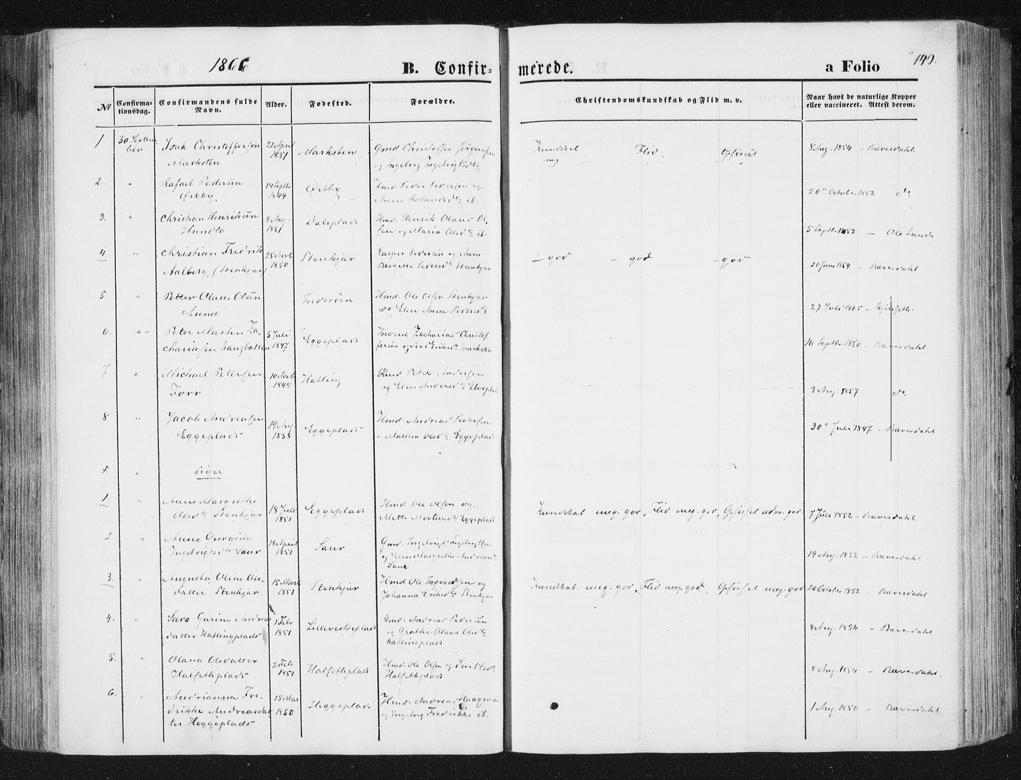 Ministerialprotokoller, klokkerbøker og fødselsregistre - Nord-Trøndelag, SAT/A-1458/746/L0447: Ministerialbok nr. 746A06, 1860-1877, s. 149