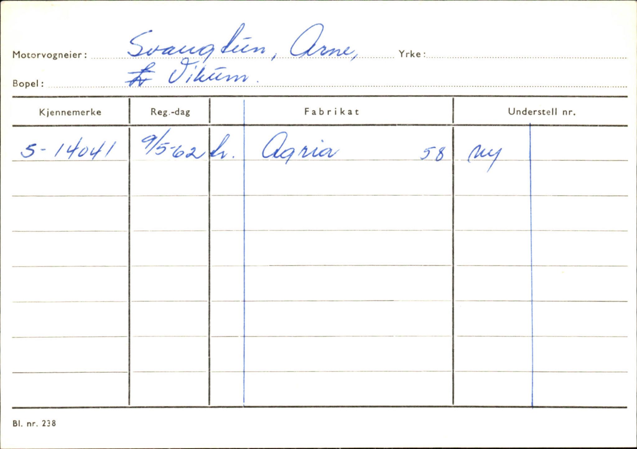 Statens vegvesen, Sogn og Fjordane vegkontor, AV/SAB-A-5301/4/F/L0131: Eigarregister Høyanger P-Å. Stryn S-Å, 1945-1975, s. 441