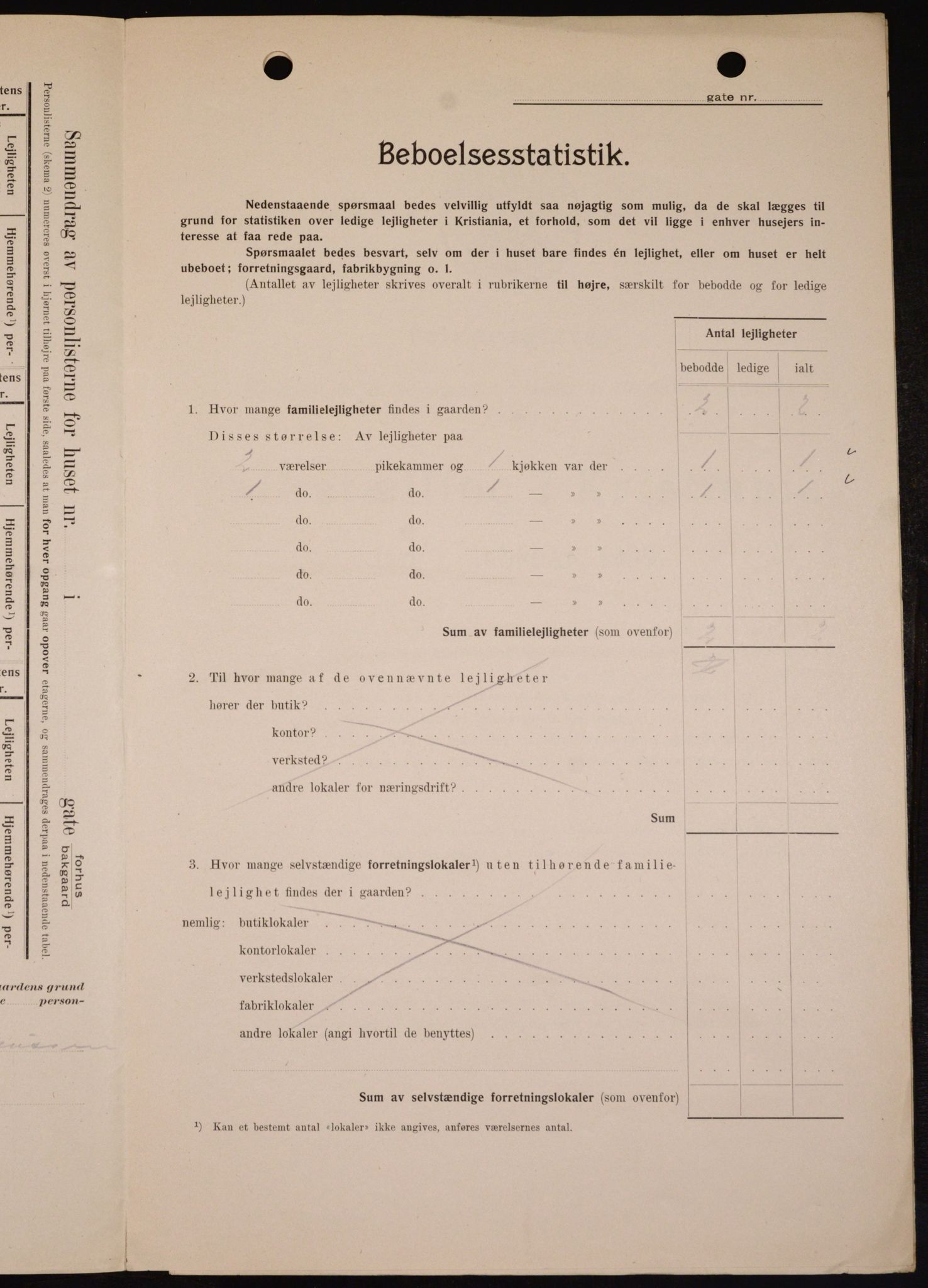 OBA, Kommunal folketelling 1.2.1909 for Kristiania kjøpstad, 1909, s. 8183