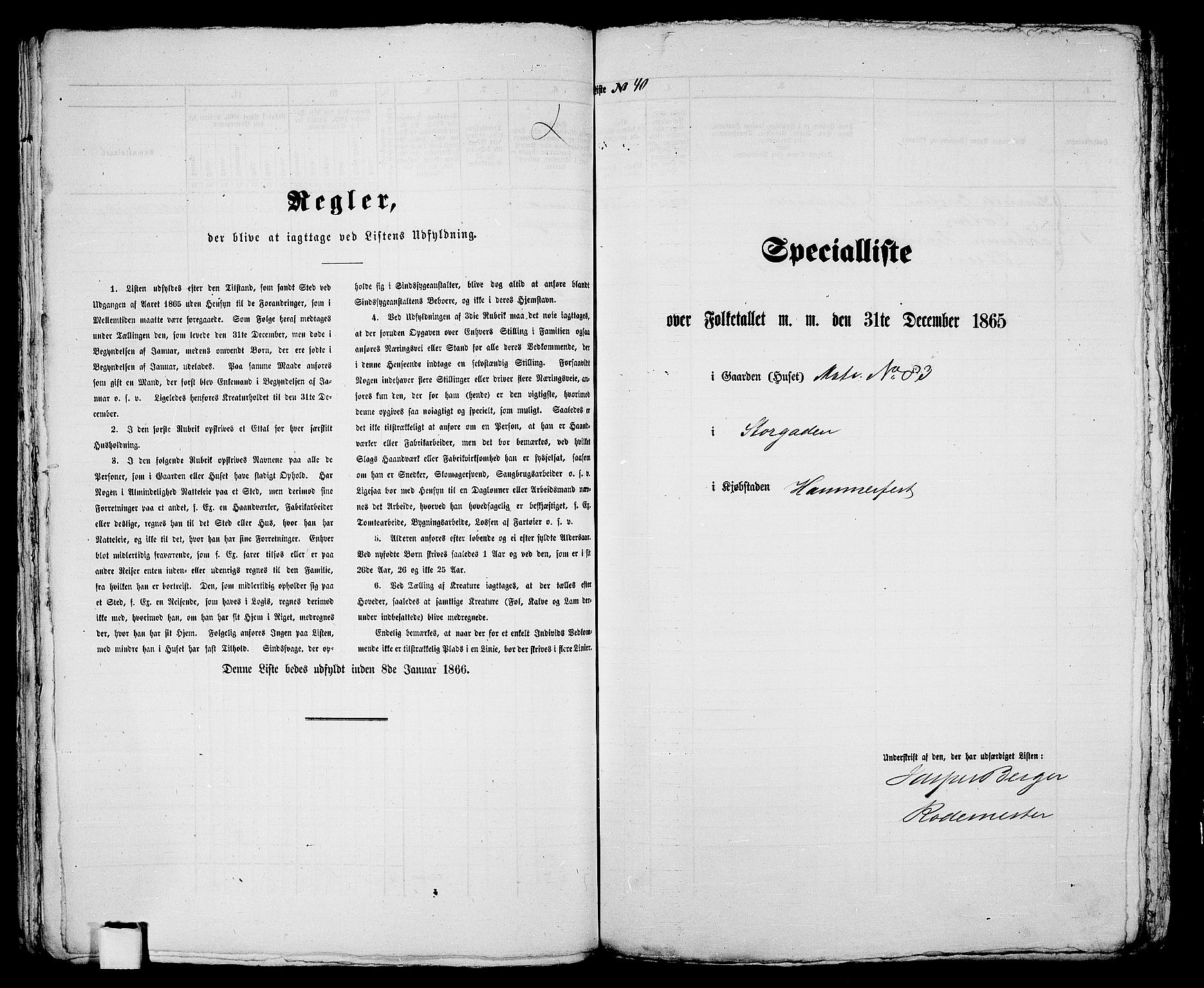 RA, Folketelling 1865 for 2001B Hammerfest prestegjeld, Hammerfest kjøpstad, 1865, s. 87