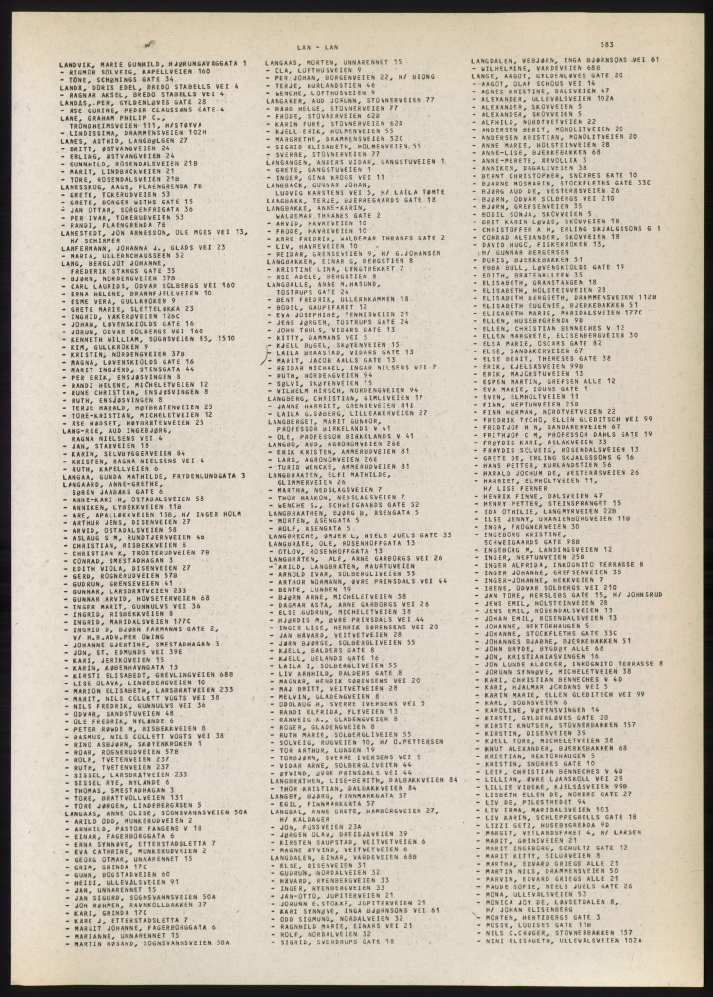 Kristiania/Oslo adressebok, PUBL/-, 1980-1981, s. 583