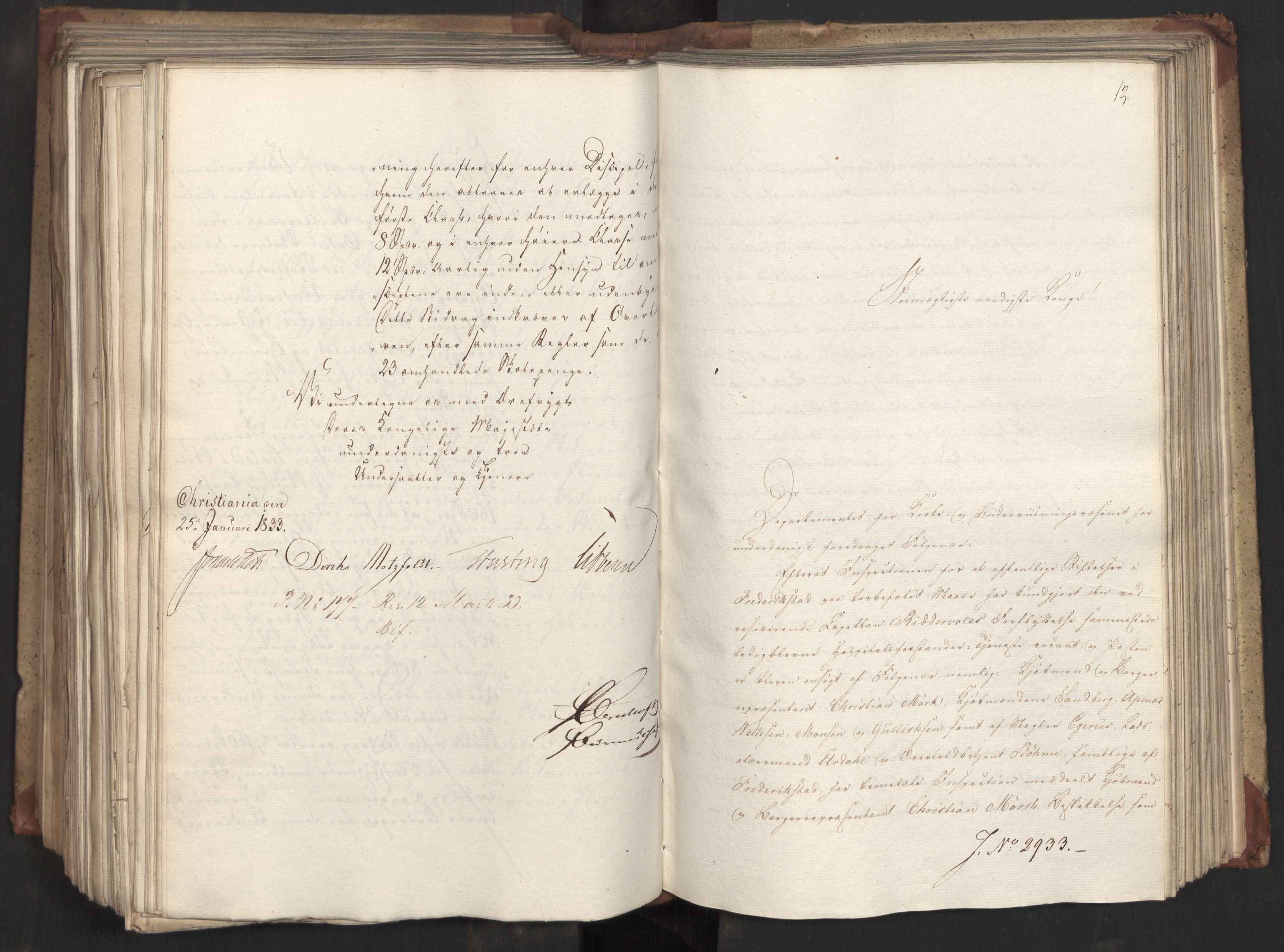 Statsrådsavdelingen i Stockholm, AV/RA-S-1003/D/Da/L0082: Regjeringsinnstillinger nr. 2858-2979, 1833, s. 411