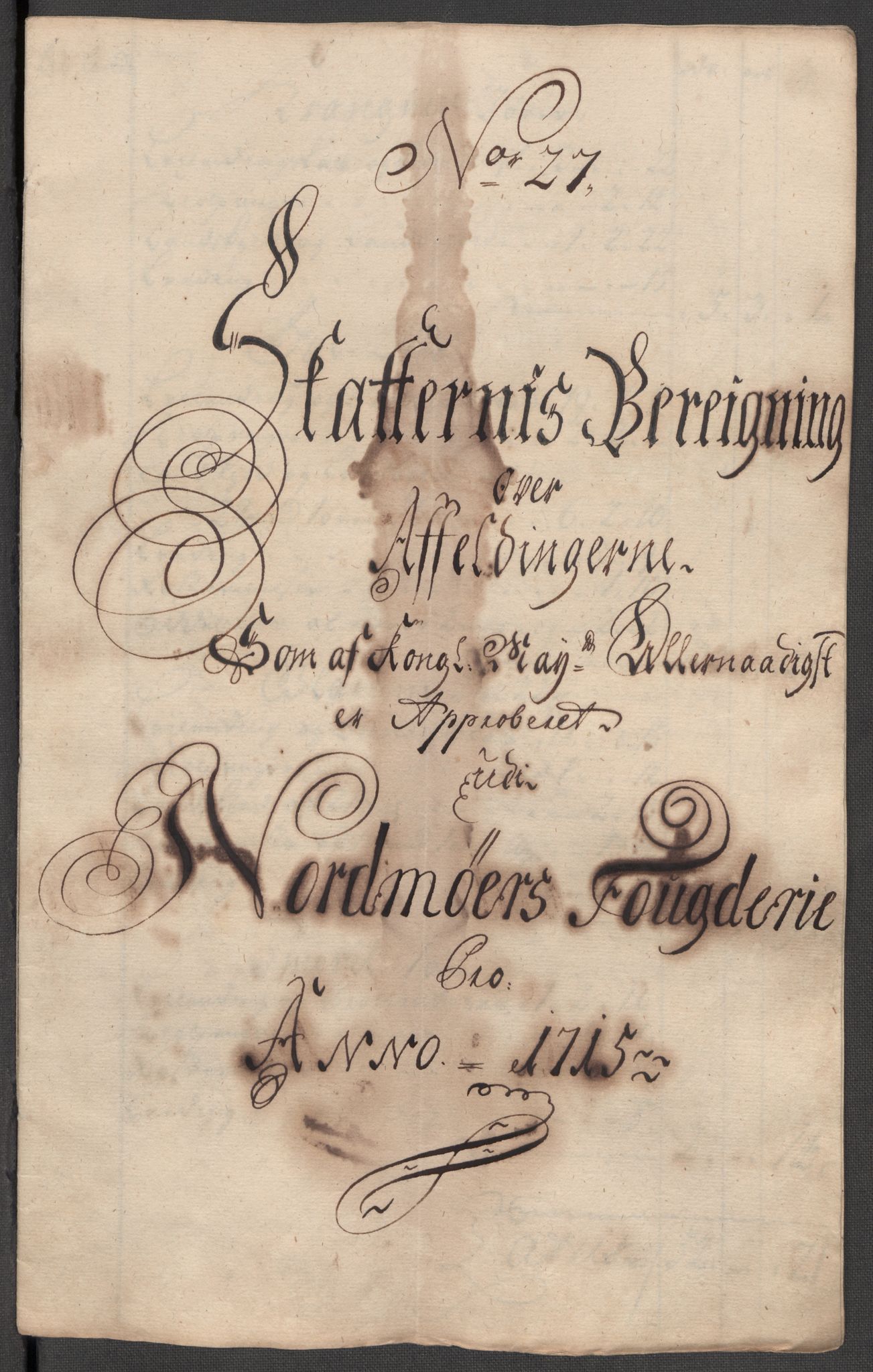 Rentekammeret inntil 1814, Reviderte regnskaper, Fogderegnskap, RA/EA-4092/R56/L3748: Fogderegnskap Nordmøre, 1714-1715, s. 541