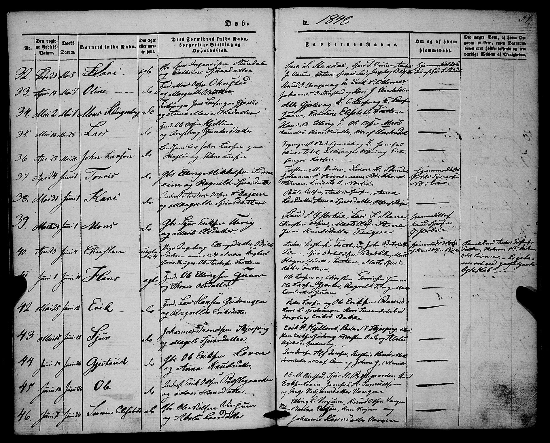 Aurland sokneprestembete, AV/SAB-A-99937/H/Ha/Haa/L0007: Ministerialbok nr. A 7, 1842-1853, s. 51