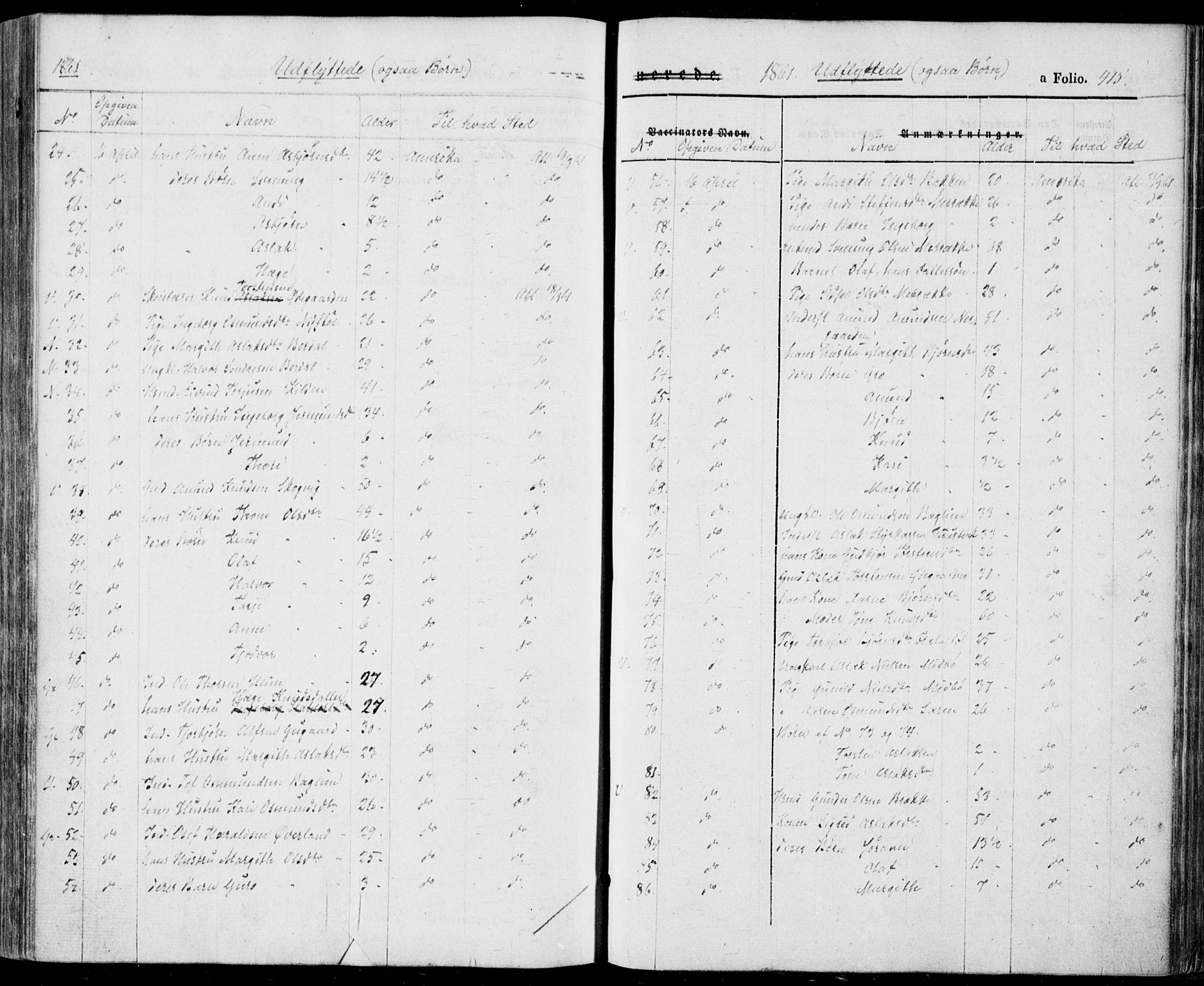 Vinje kirkebøker, AV/SAKO-A-312/F/Fa/L0004: Ministerialbok nr. I 4, 1843-1869, s. 415