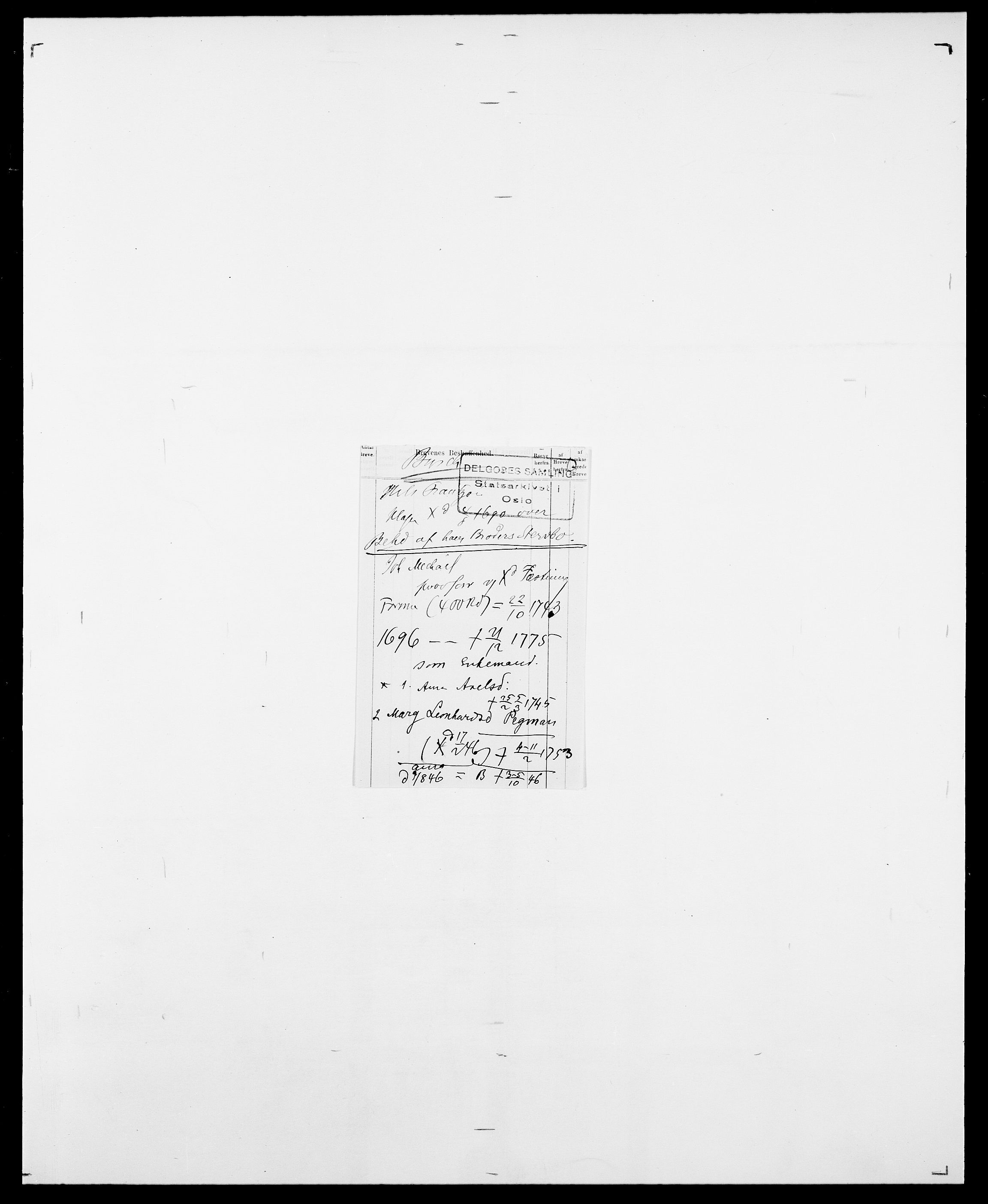 Delgobe, Charles Antoine - samling, SAO/PAO-0038/D/Da/L0007: Buaas - Caphengst, s. 449