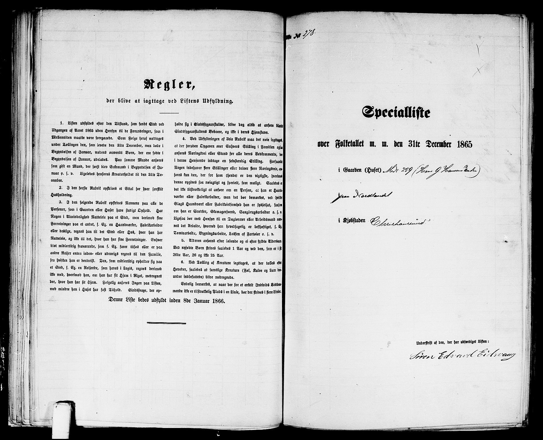 RA, Folketelling 1865 for 1503B Kristiansund prestegjeld, Kristiansund kjøpstad, 1865, s. 569