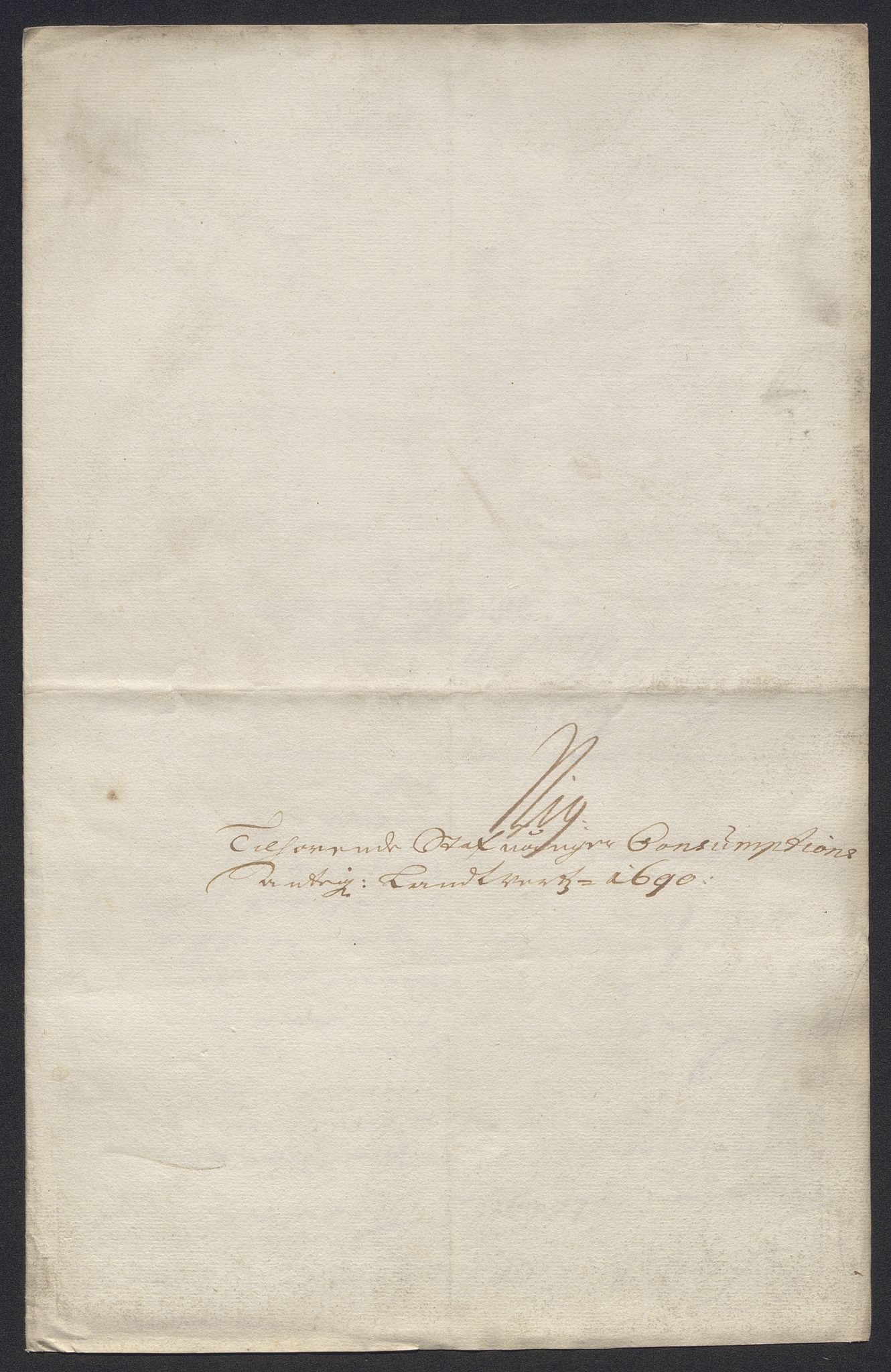 Rentekammeret inntil 1814, Reviderte regnskaper, Byregnskaper, AV/RA-EA-4066/R/Ro/L0333: [O25] Konsumpsjonsregnskap, 1690-1704, s. 19