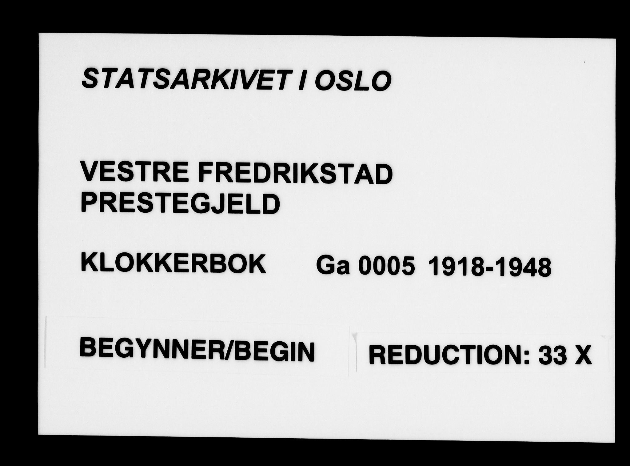 Fredrikstad domkirkes prestekontor Kirkebøker, SAO/A-10906/G/Ga/L0005: Klokkerbok nr. 5, 1918-1948