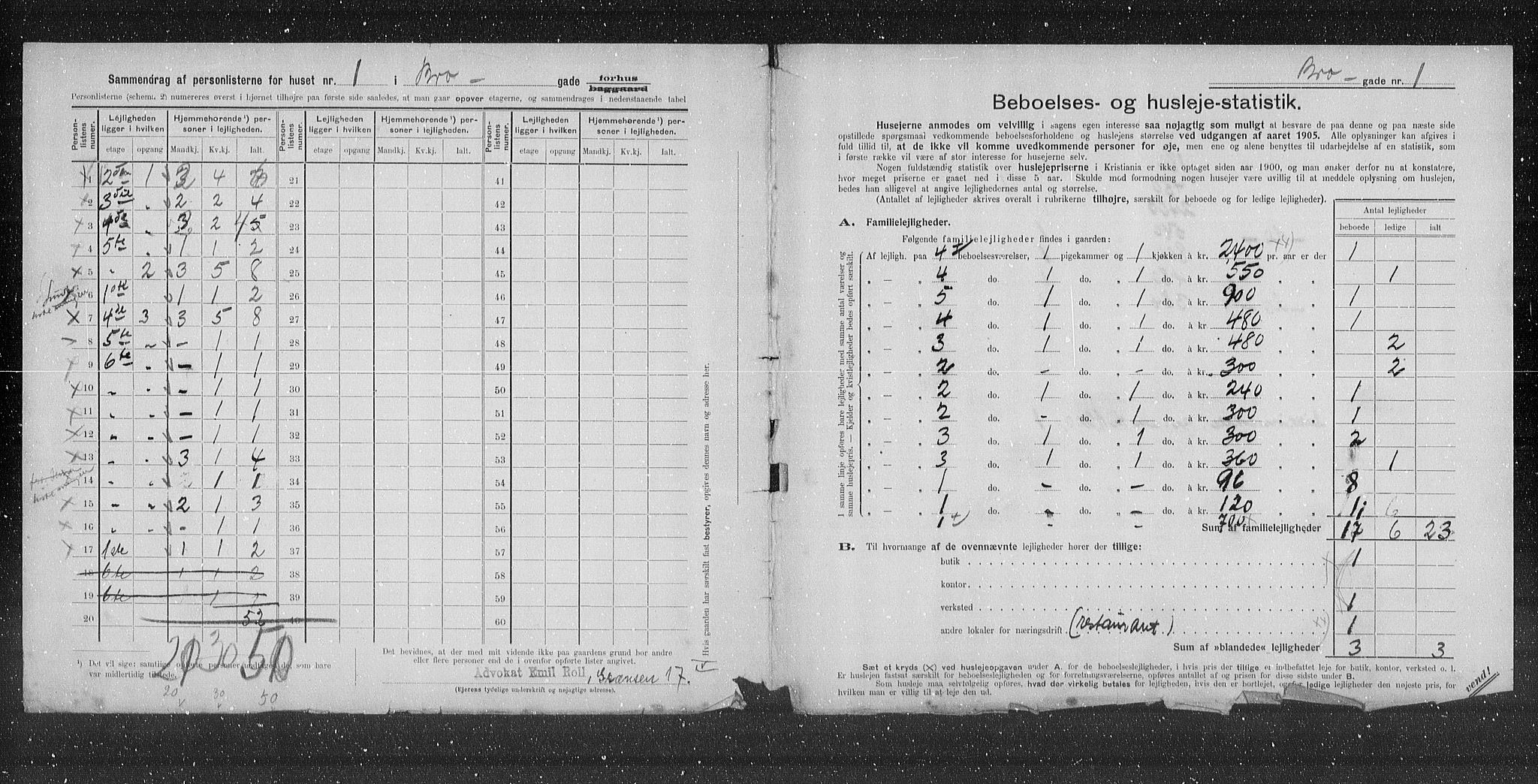OBA, Kommunal folketelling 31.12.1905 for Kristiania kjøpstad, 1905, s. 4878