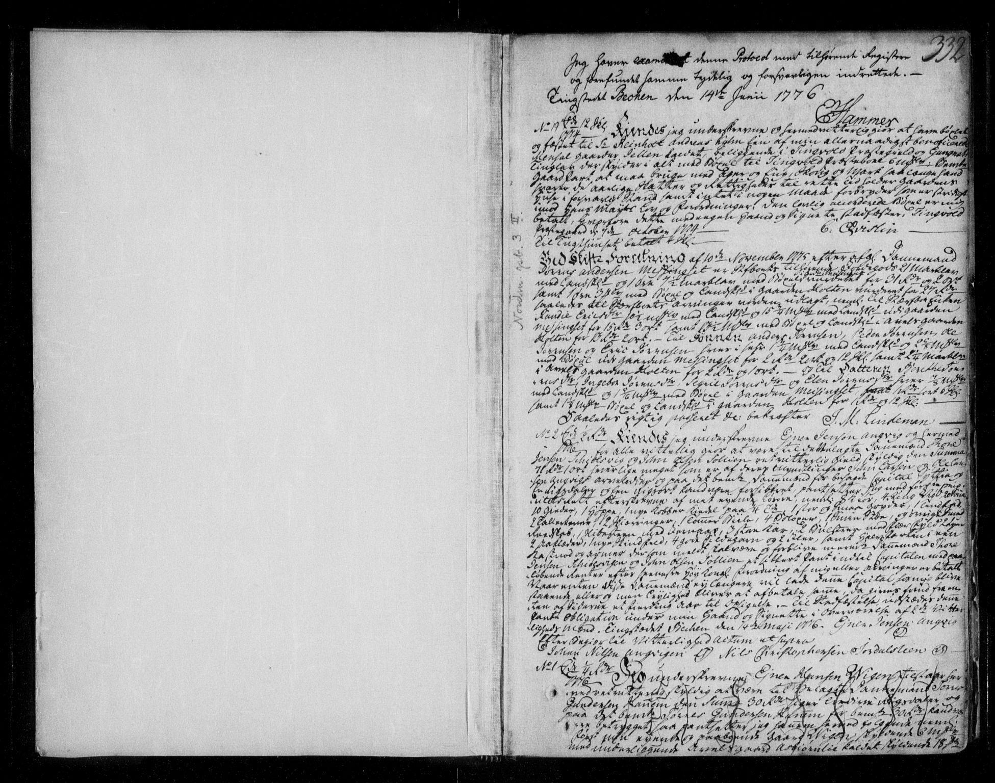 Nordmøre sorenskriveri, SAT/A-4132/1/2/2Ca/L0007: Pantebok nr. 3b, 1776-1782, s. 332