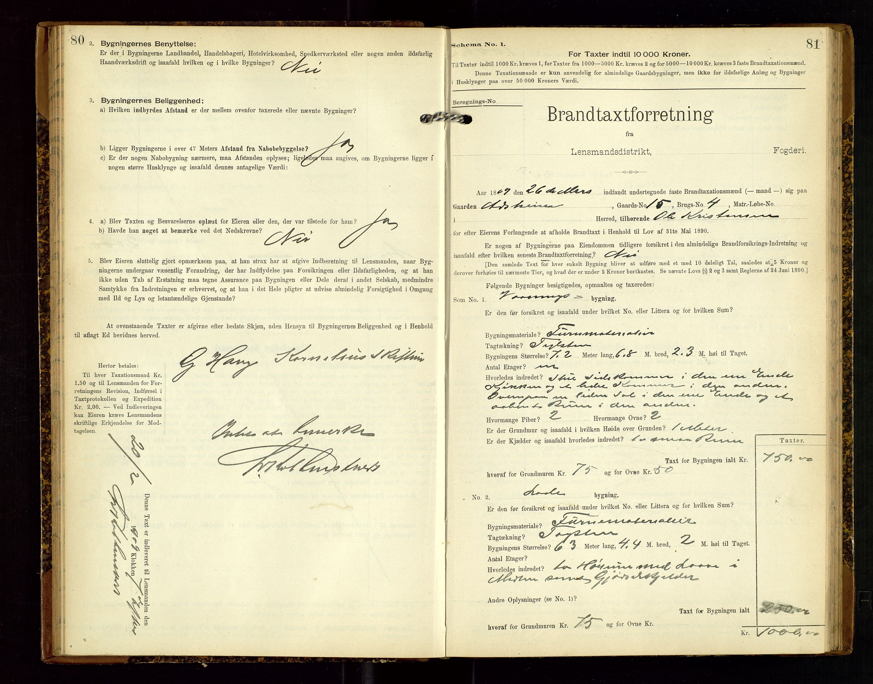 Hjelmeland lensmannskontor, SAST/A-100439/Gob/L0002: "Brandtaxationsprotokol", 1904-1920, s. 80-81