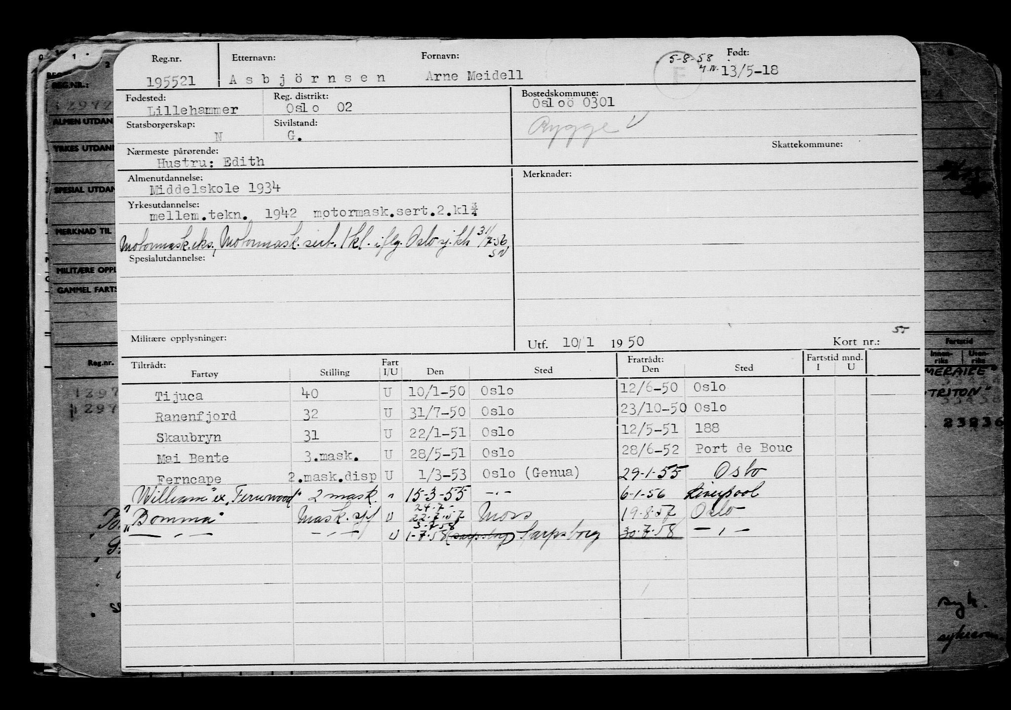 Direktoratet for sjømenn, AV/RA-S-3545/G/Gb/L0158: Hovedkort, 1918, s. 261