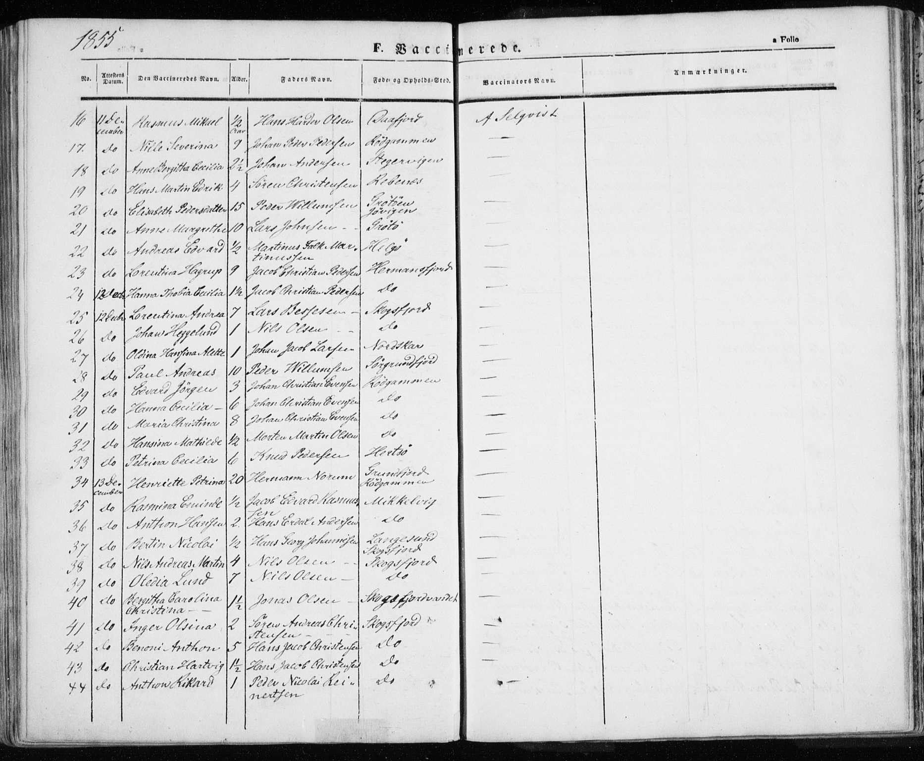 Karlsøy sokneprestembete, AV/SATØ-S-1299/H/Ha/Haa/L0003kirke: Ministerialbok nr. 3, 1843-1860