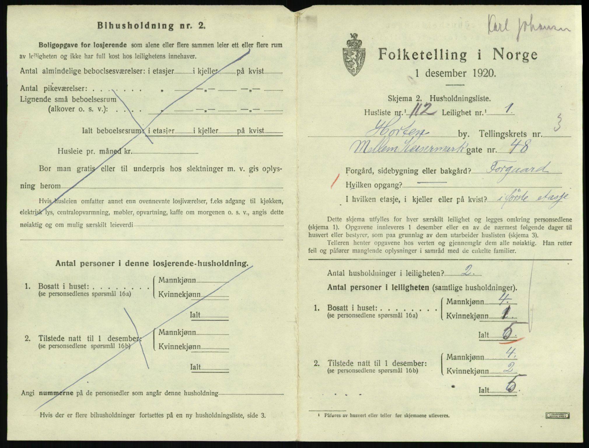 SAKO, Folketelling 1920 for 0703 Horten kjøpstad, 1920, s. 4511