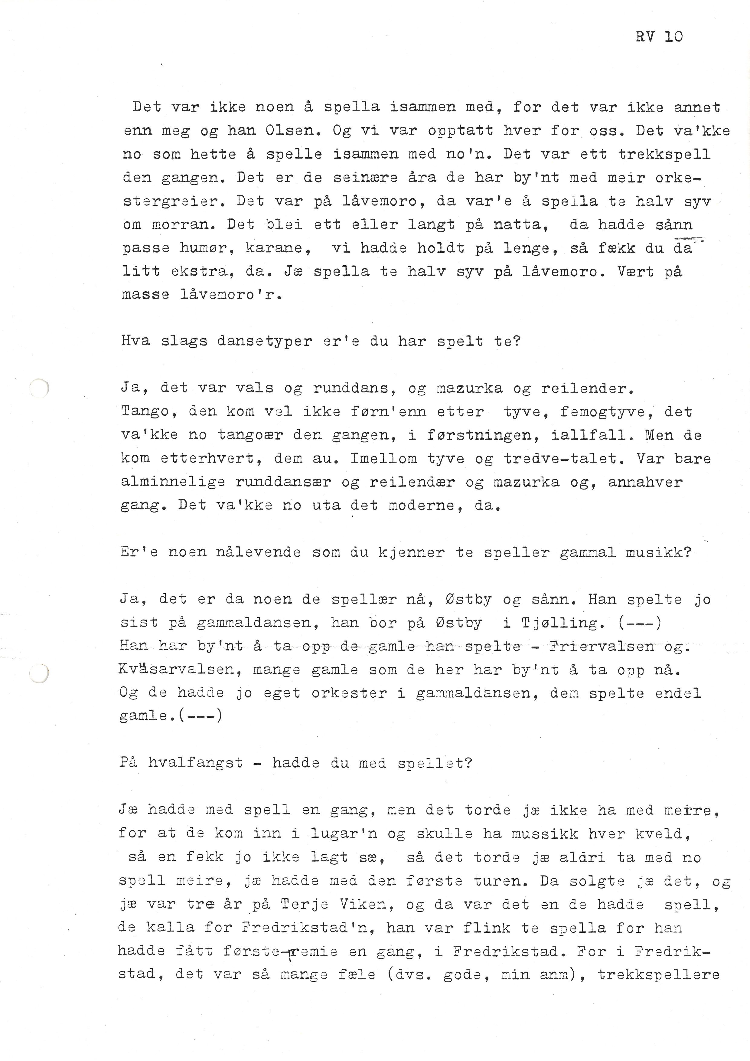 Sa 16 - Folkemusikk fra Vestfold, Gjerdesamlingen, VEMU/A-1868/I/L0001: Informantregister med intervjunedtegnelser, 1979-1986