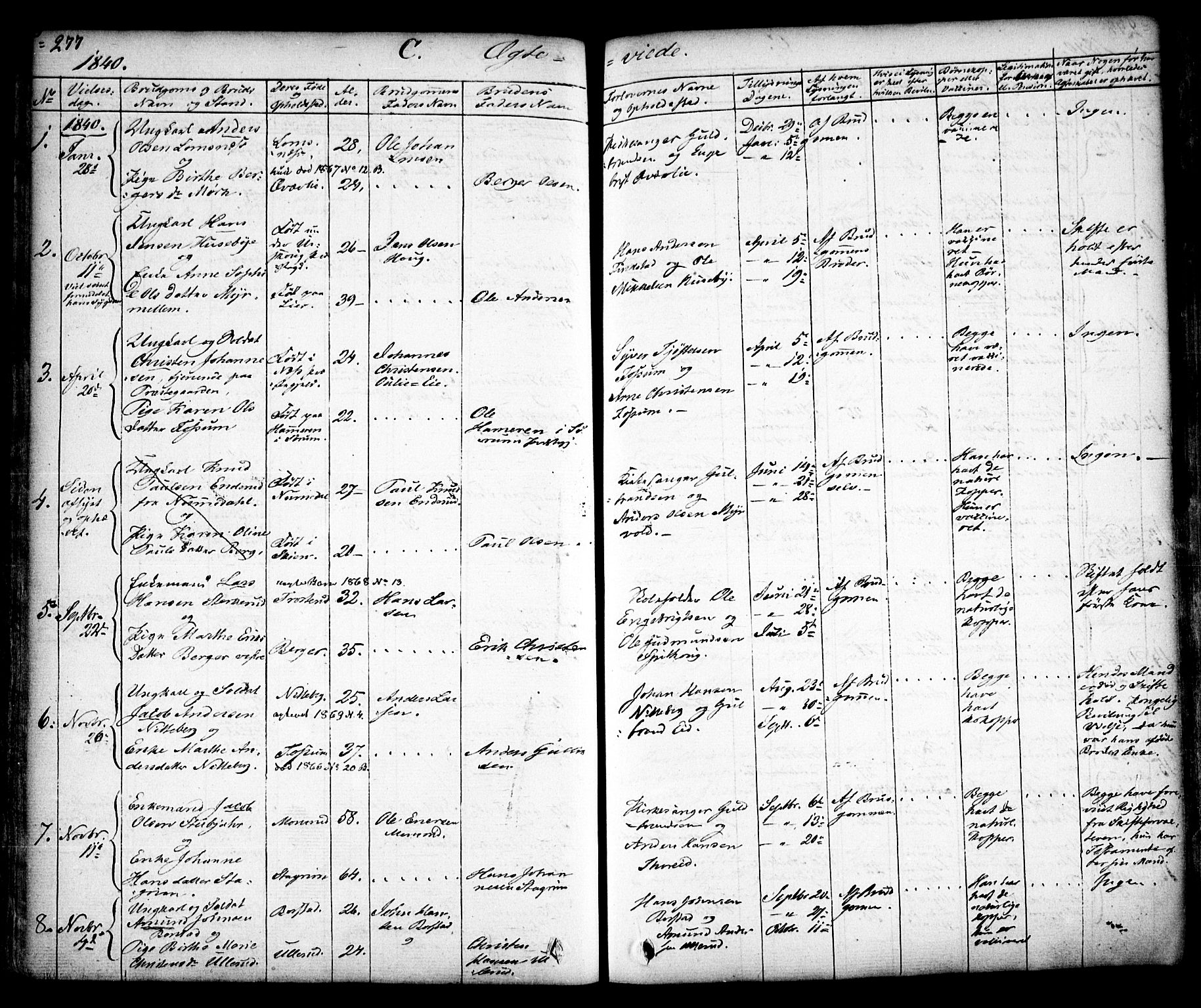 Aurskog prestekontor Kirkebøker, AV/SAO-A-10304a/F/Fa/L0006: Ministerialbok nr. I 6, 1829-1853, s. 277